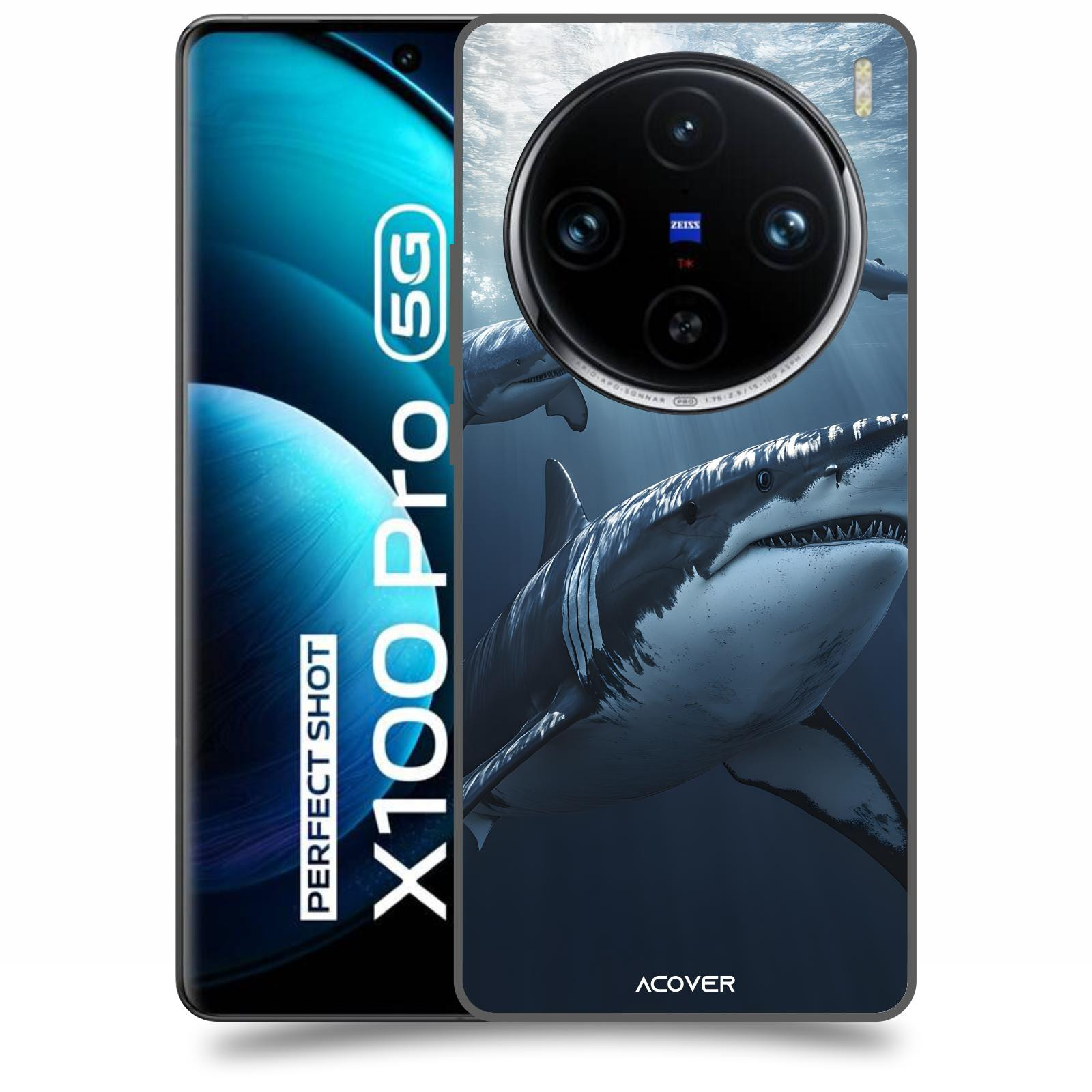 ACOVER Kryt na mobil Vivo X100 Pro - Žraloci