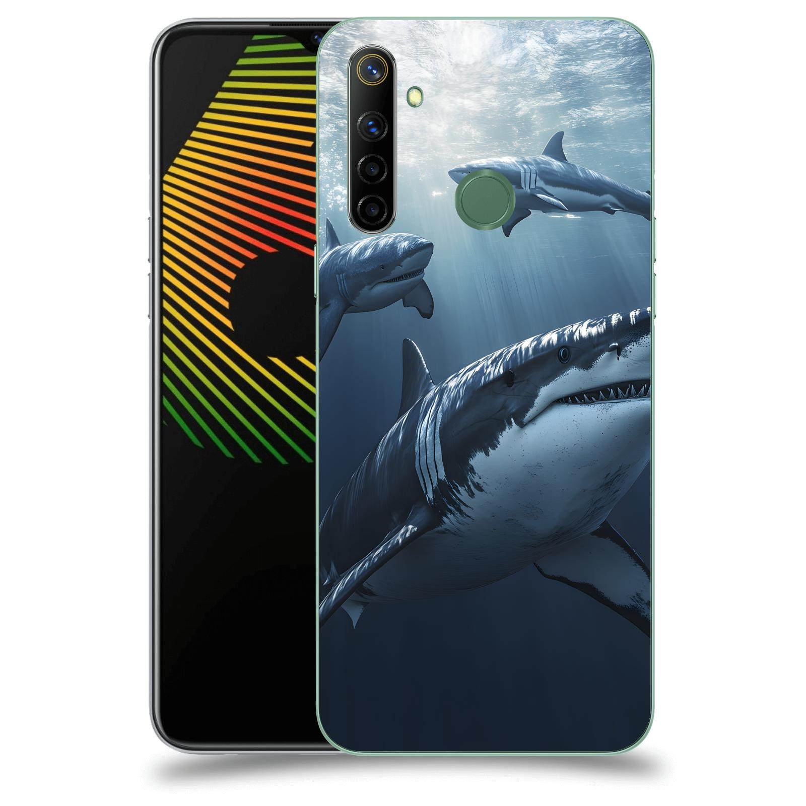 ACOVER Kryt na mobil Realme 6i - Žraloci