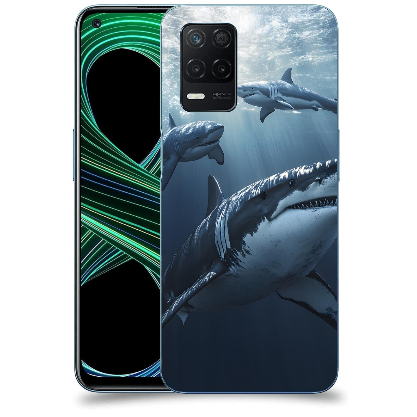 ACOVER Kryt na mobil Realme 8 5G - Žraloci