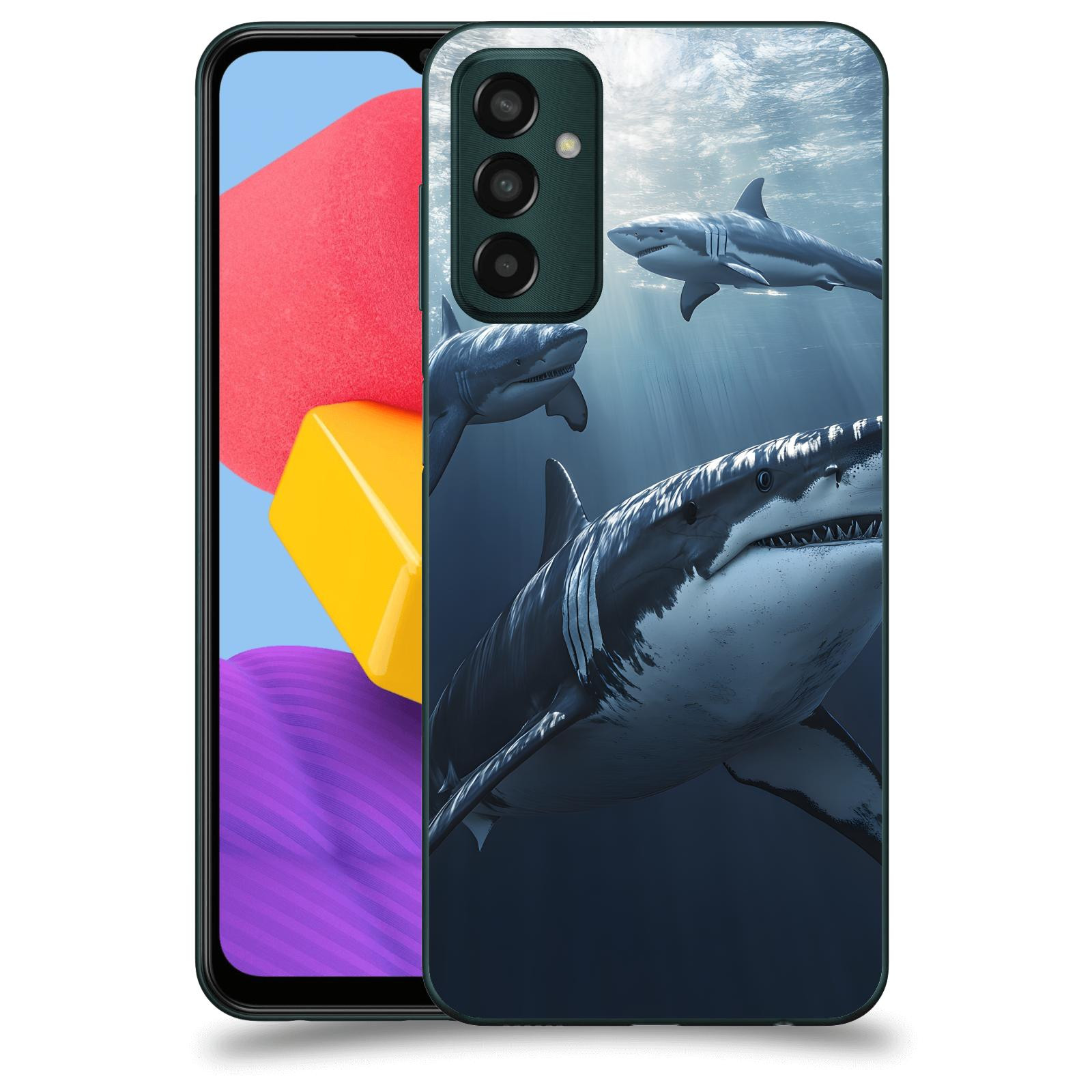 ACOVER Kryt na mobil Samsung Galaxy M13 M135F - Žraloci