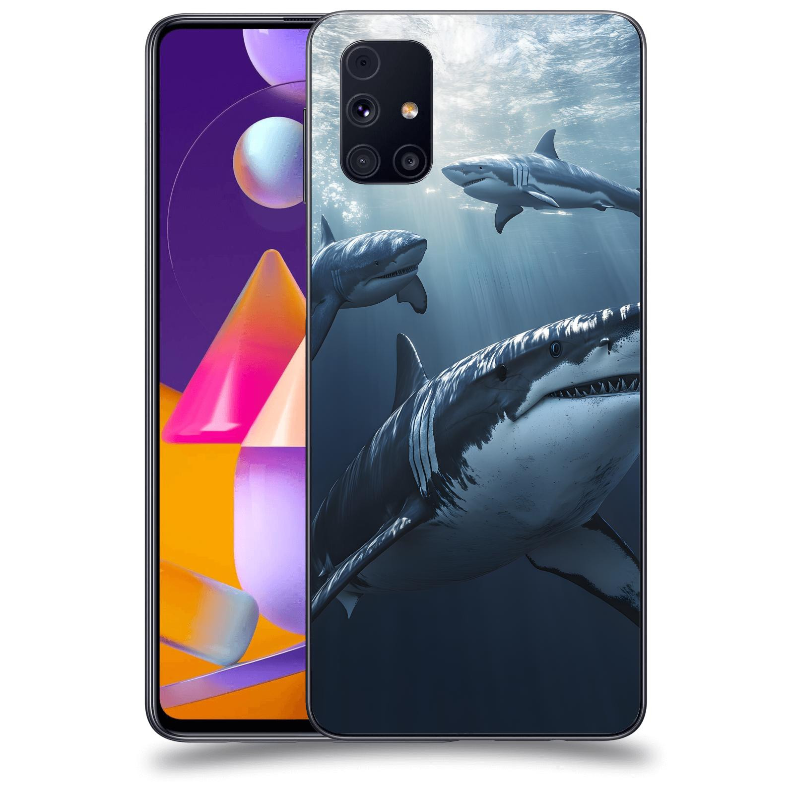 ACOVER Kryt na mobil Samsung Galaxy M31s - Žraloci