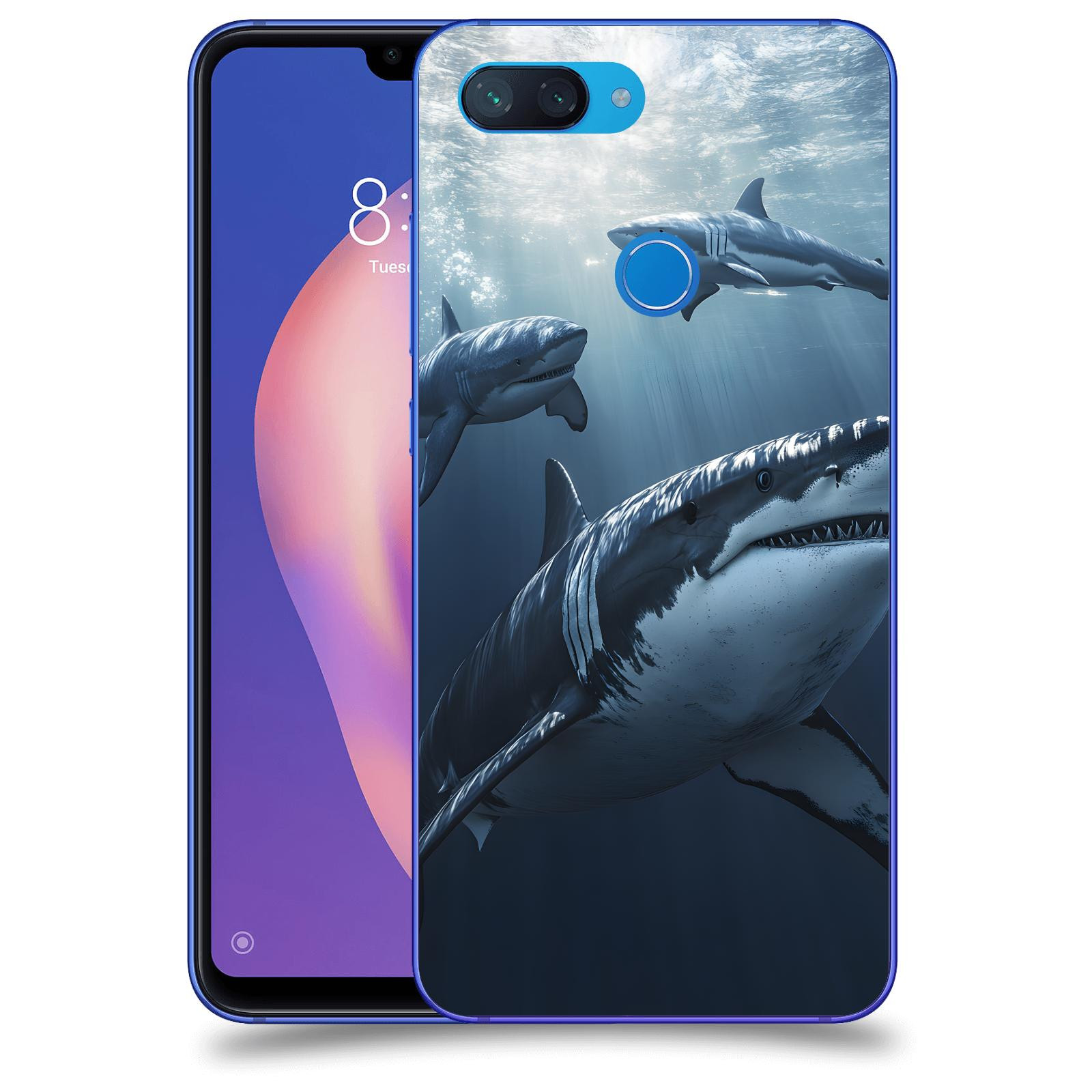 ACOVER Kryt na mobil Xiaomi Mi 8 Lite - Žraloci