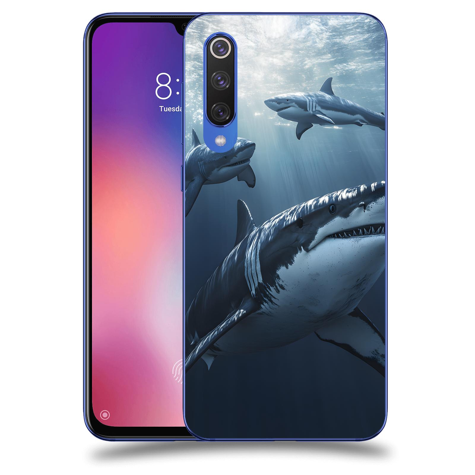 ACOVER Kryt na mobil Xiaomi Mi 9 SE - Žraloci
