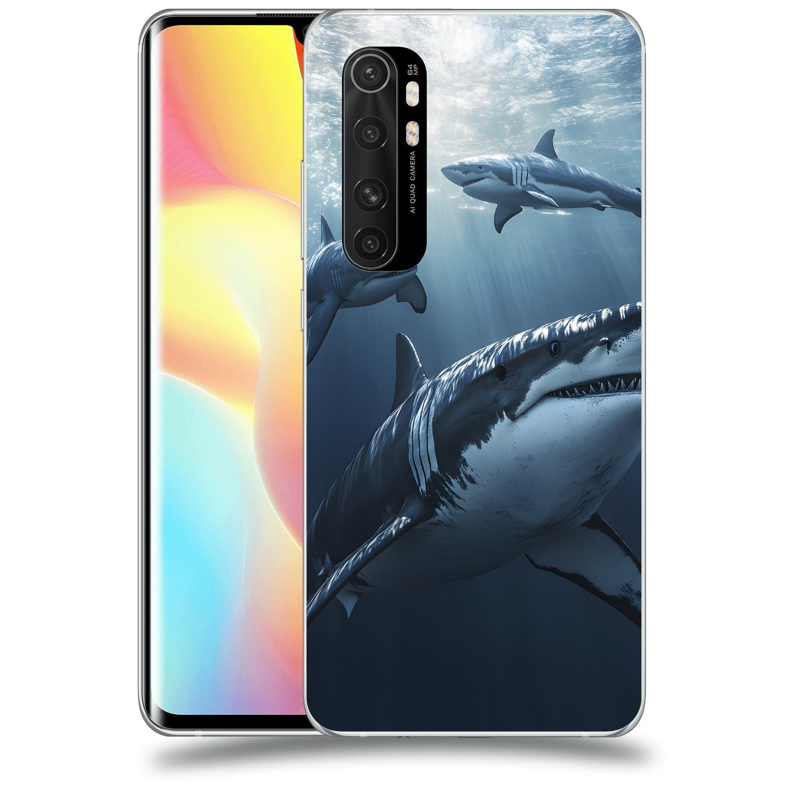 ACOVER Kryt na mobil Xiaomi Mi Note 10 Lite - Žraloci