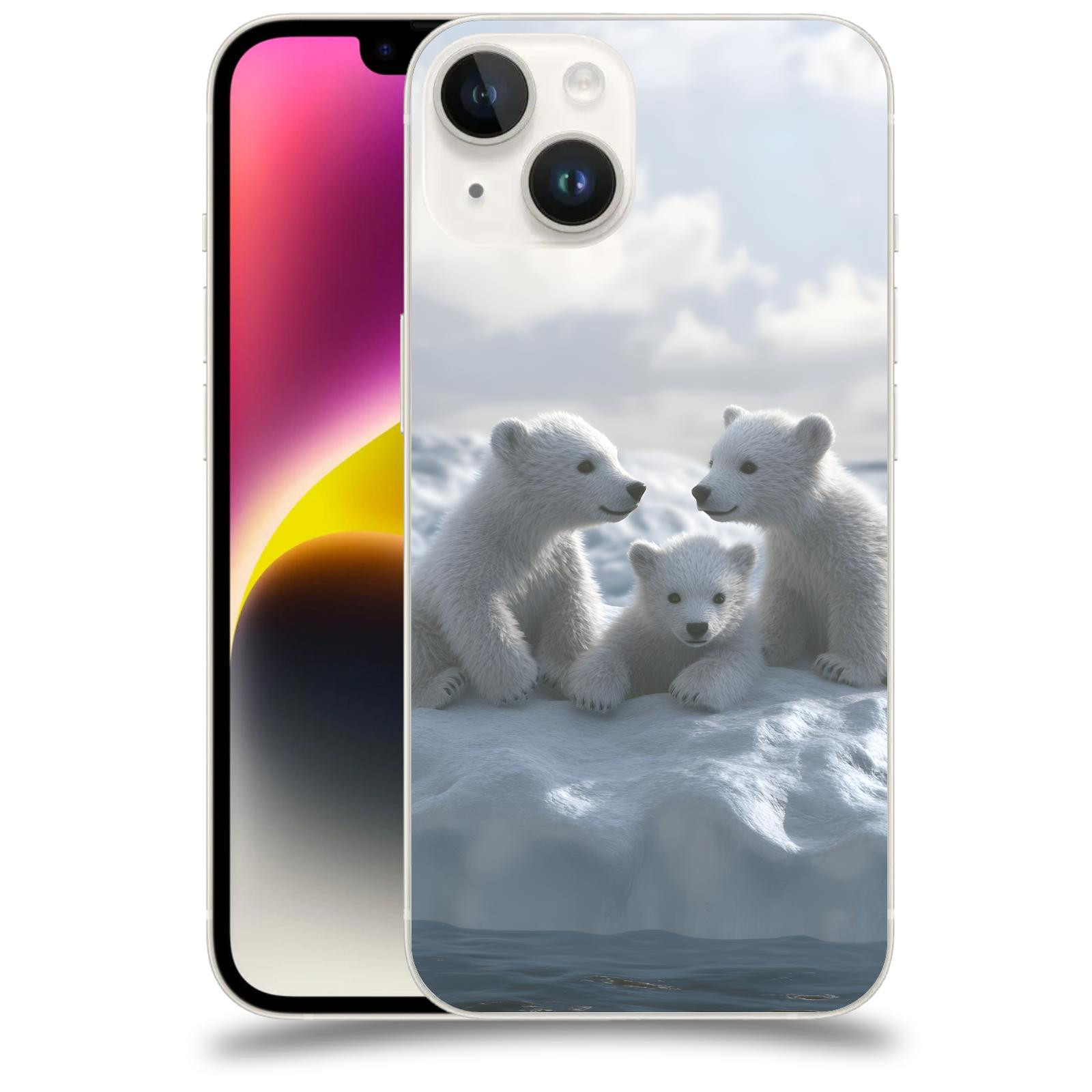 ACOVER Kryt na mobil Apple iPhone 14 - Medvíďata