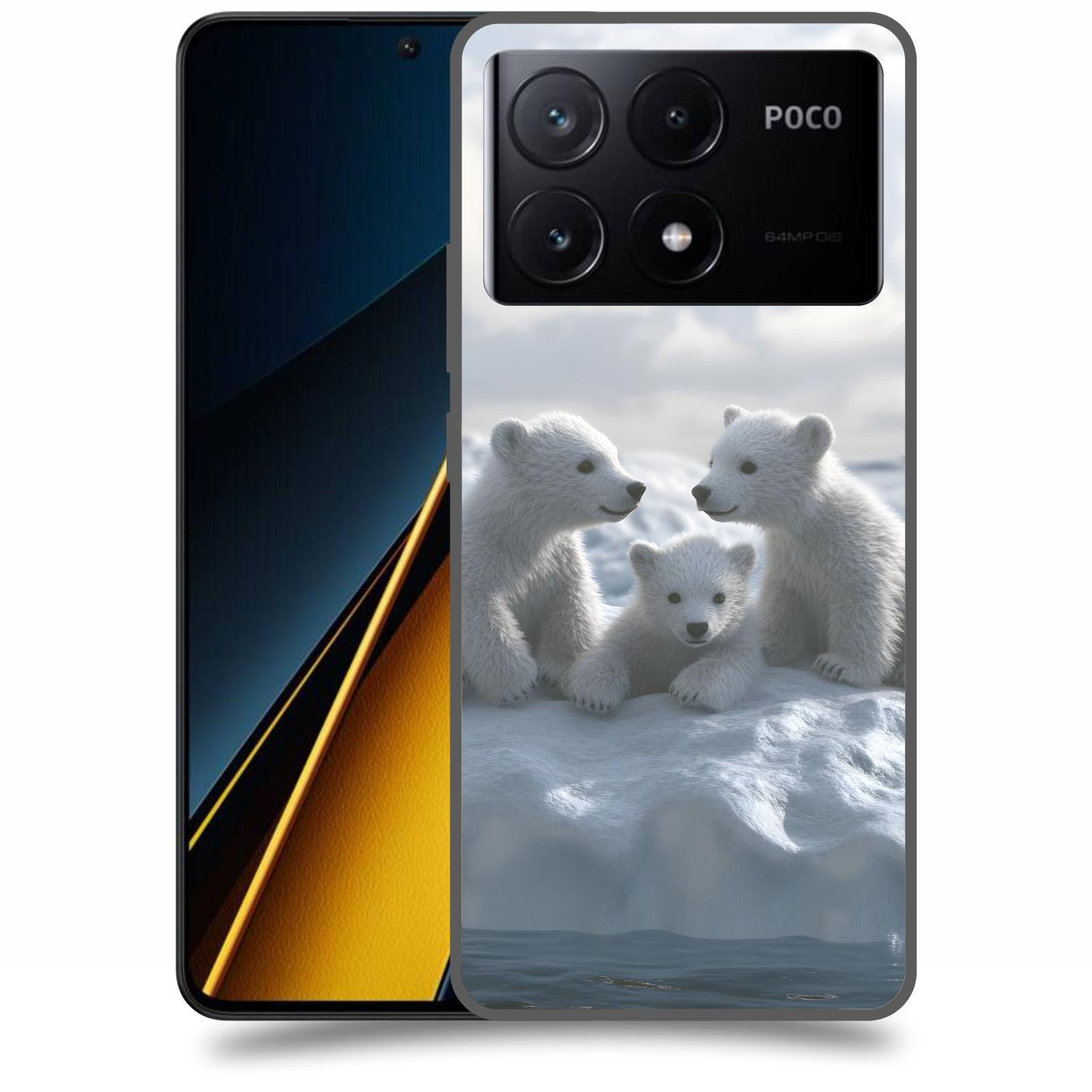 ACOVER Kryt na mobil Poco X6 Pro 5G - Medvíďata
