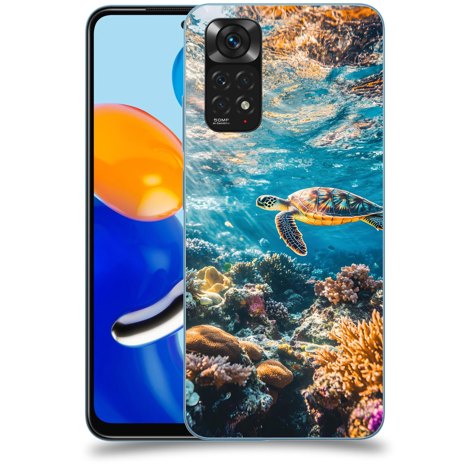 ACOVER Kryt na mobil Xiaomi Redmi Note 11 - Želva