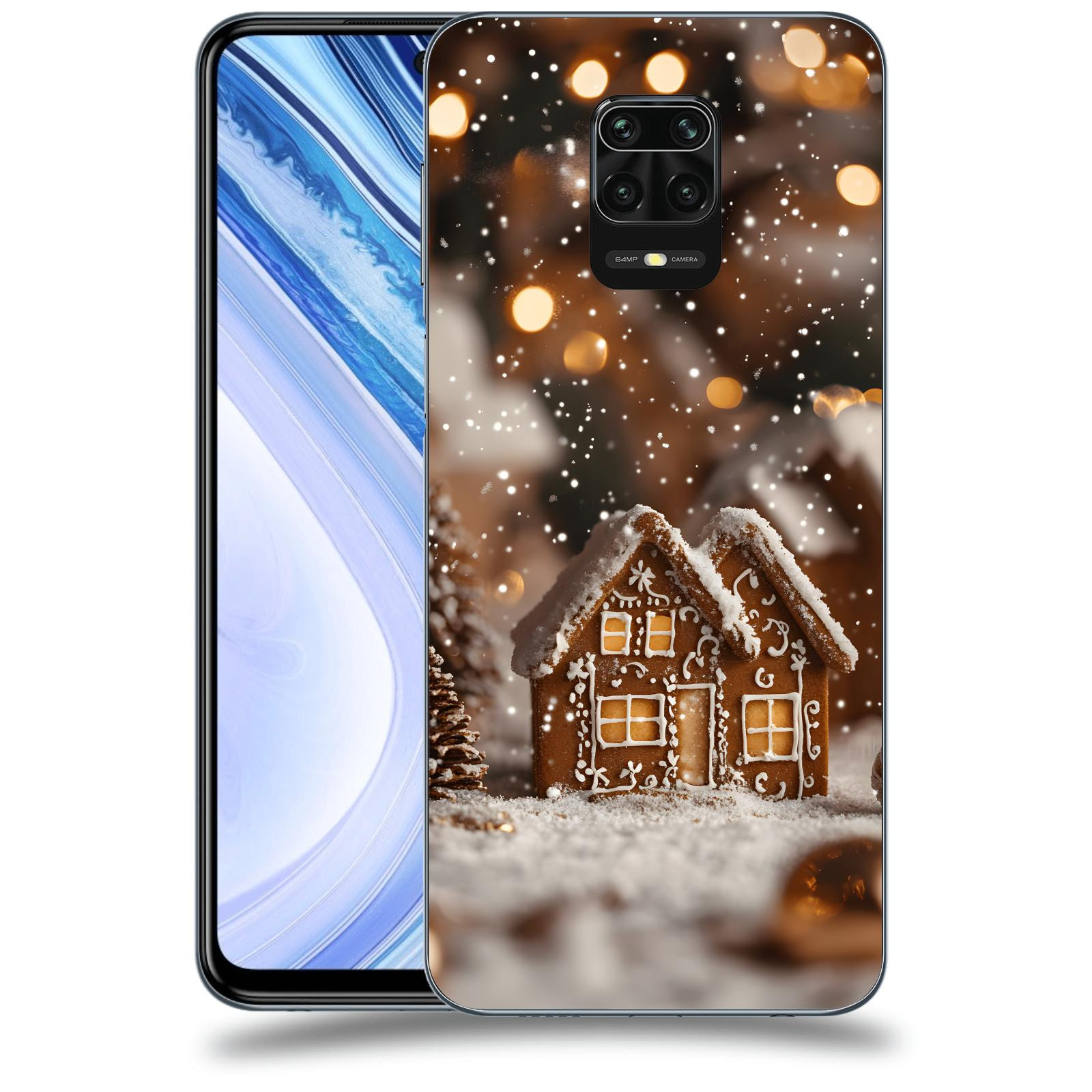ACOVER Kryt na mobil Xiaomi Redmi Note 9 Pro - Perníková chaloupka
