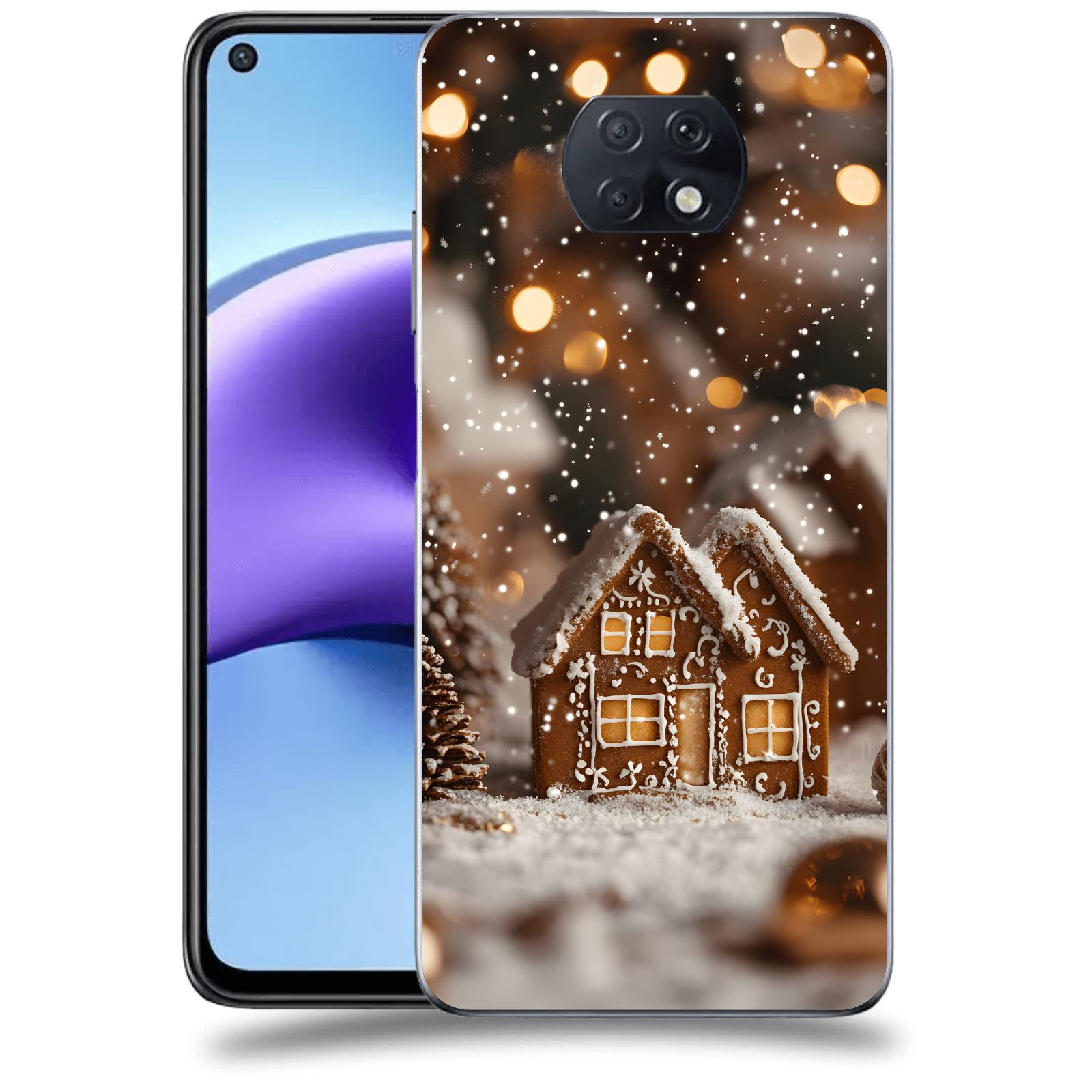 ACOVER Kryt na mobil Xiaomi Redmi Note 9T - Perníková chaloupka