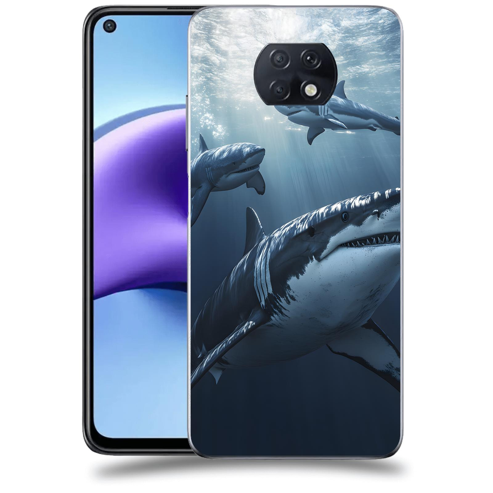 ACOVER Kryt na mobil Xiaomi Redmi Note 9T - Žraloci