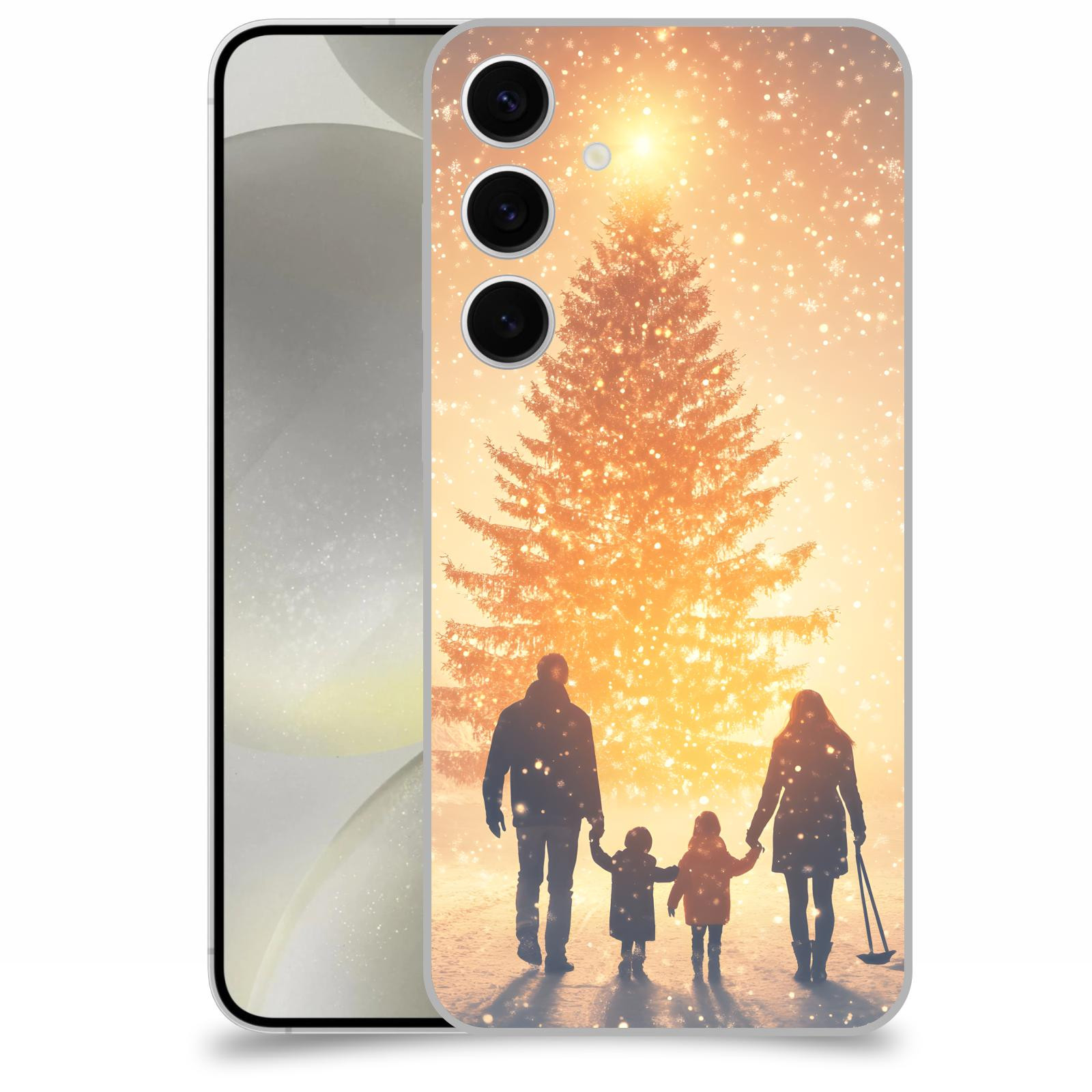 ACOVER Kryt na mobil Samsung Galaxy S24+ - Family at the Christmas tree