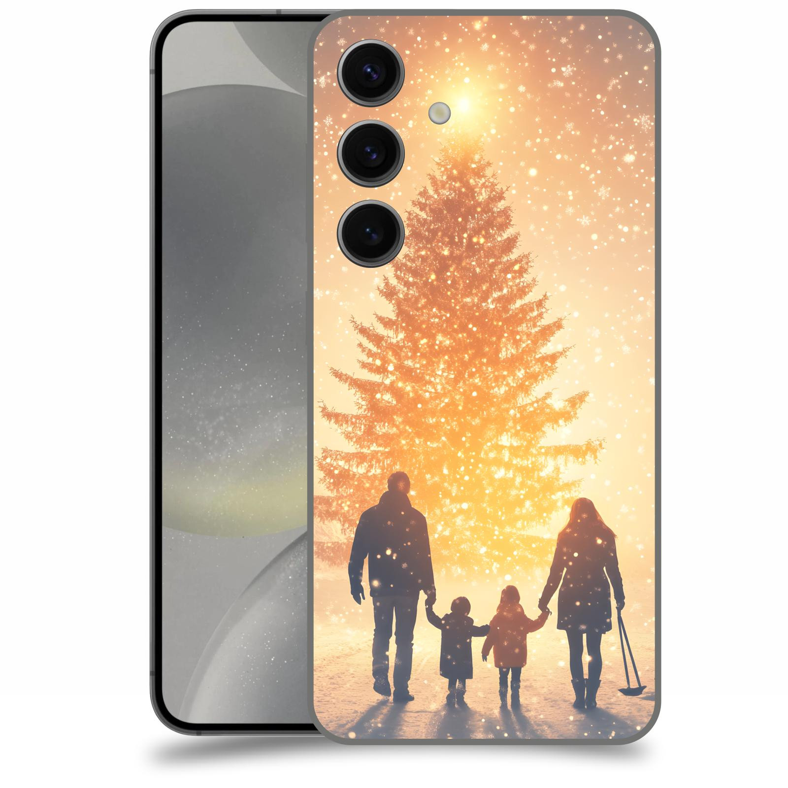 ACOVER Kryt na mobil Samsung Galaxy S24 - Family at the Christmas tree