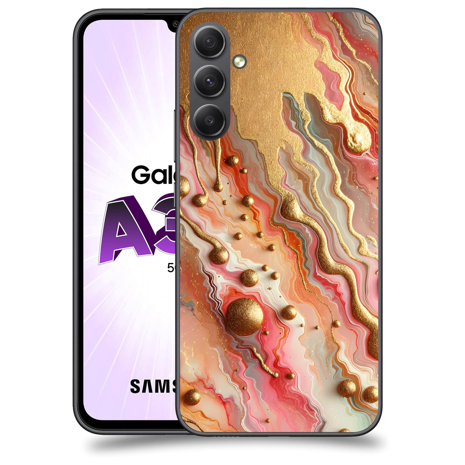 ACOVER Kryt na mobil Samsung Galaxy A34 - Liquid Gold