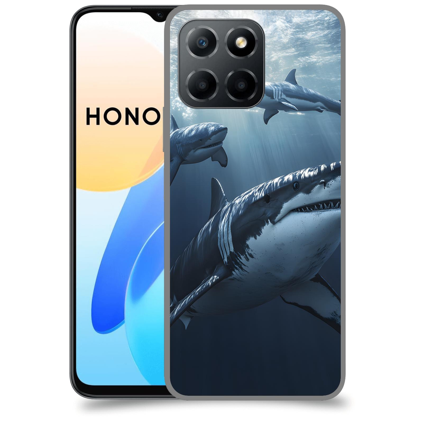 ACOVER Kryt na mobil Honor X8 4G - Žraloci