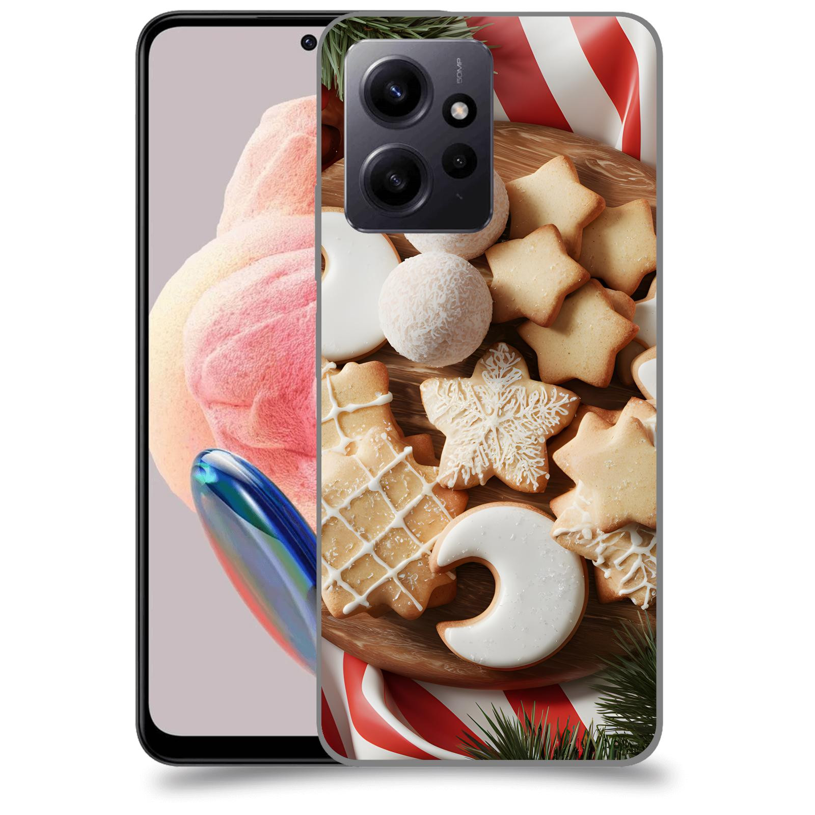 ACOVER Kryt na mobil Xiaomi Redmi Note 12 4G - Vánoční cukroví 2