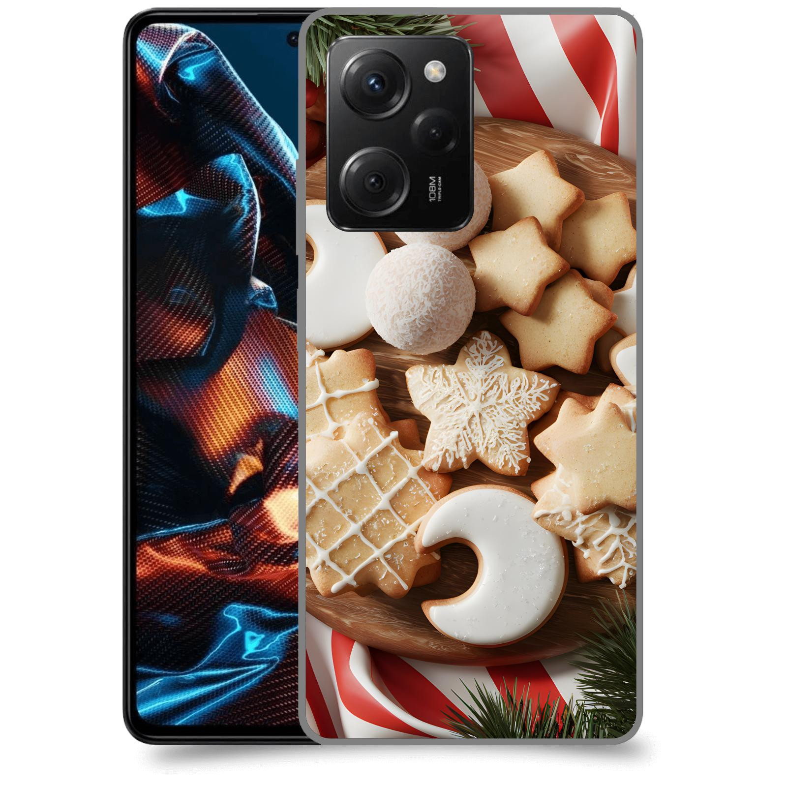ACOVER Kryt na mobil Xiaomi Poco X5 Pro - Vánoční cukroví 2