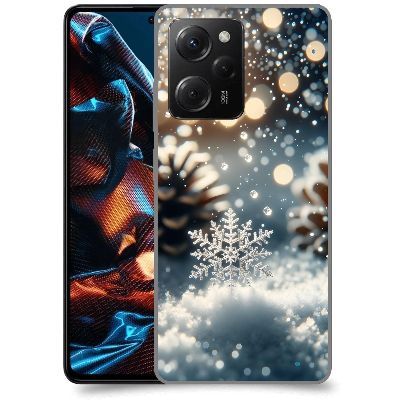 ACOVER Kryt na mobil Xiaomi Poco X5 Pro - Vločka