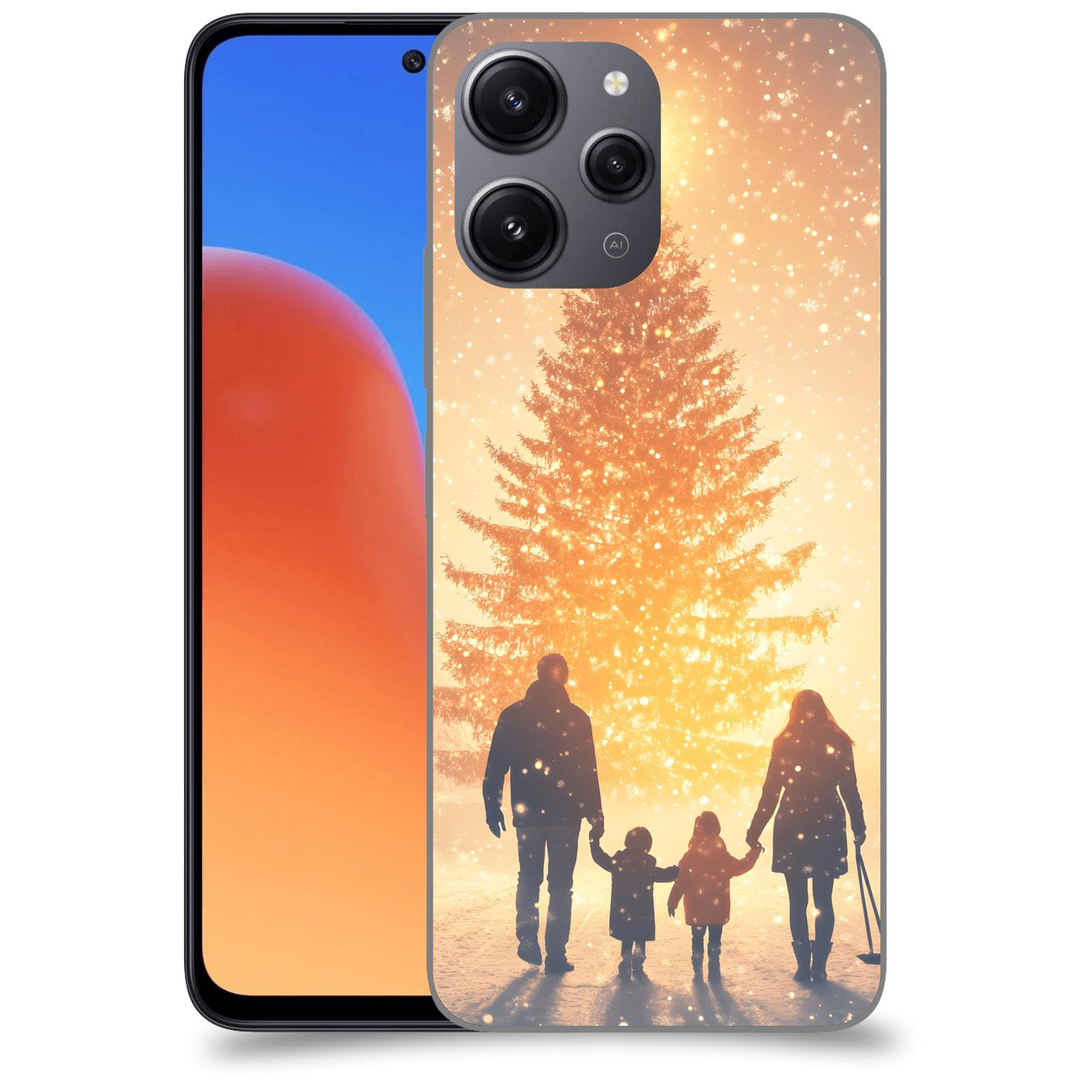 ACOVER Kryt na mobil Xiaomi Redmi 12 - Family at the Christmas tree