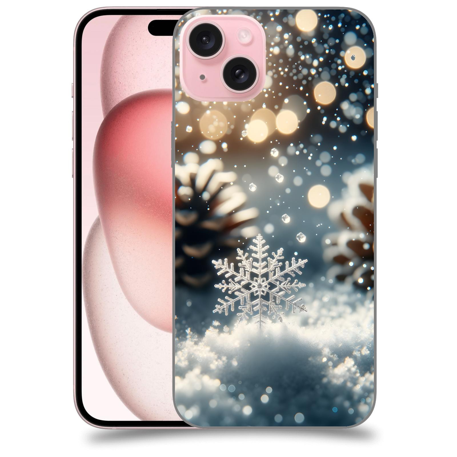 ACOVER Kryt na mobil Apple iPhone 15 plus - Vločka