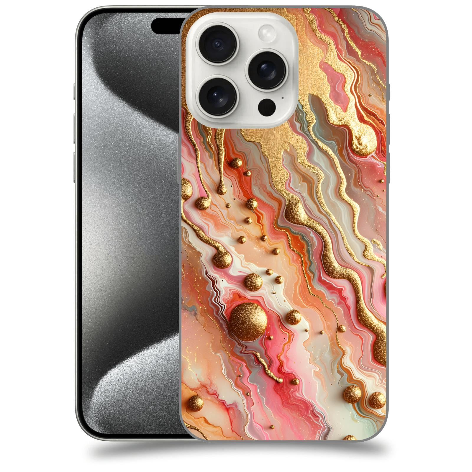 ACOVER Kryt na mobil Apple iPhone 15 pro max - Liquid Gold