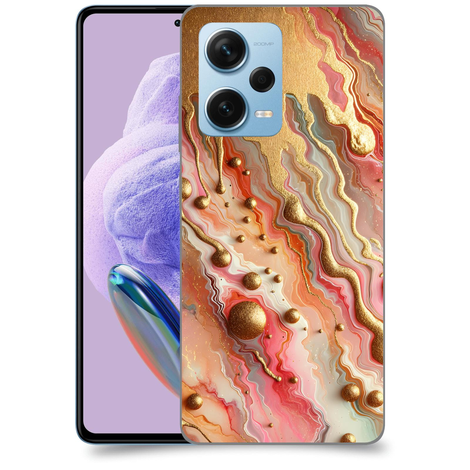 ACOVER Kryt na mobil Xiaomi Redmi Note 12 Pro+ 5G - Liquid Gold