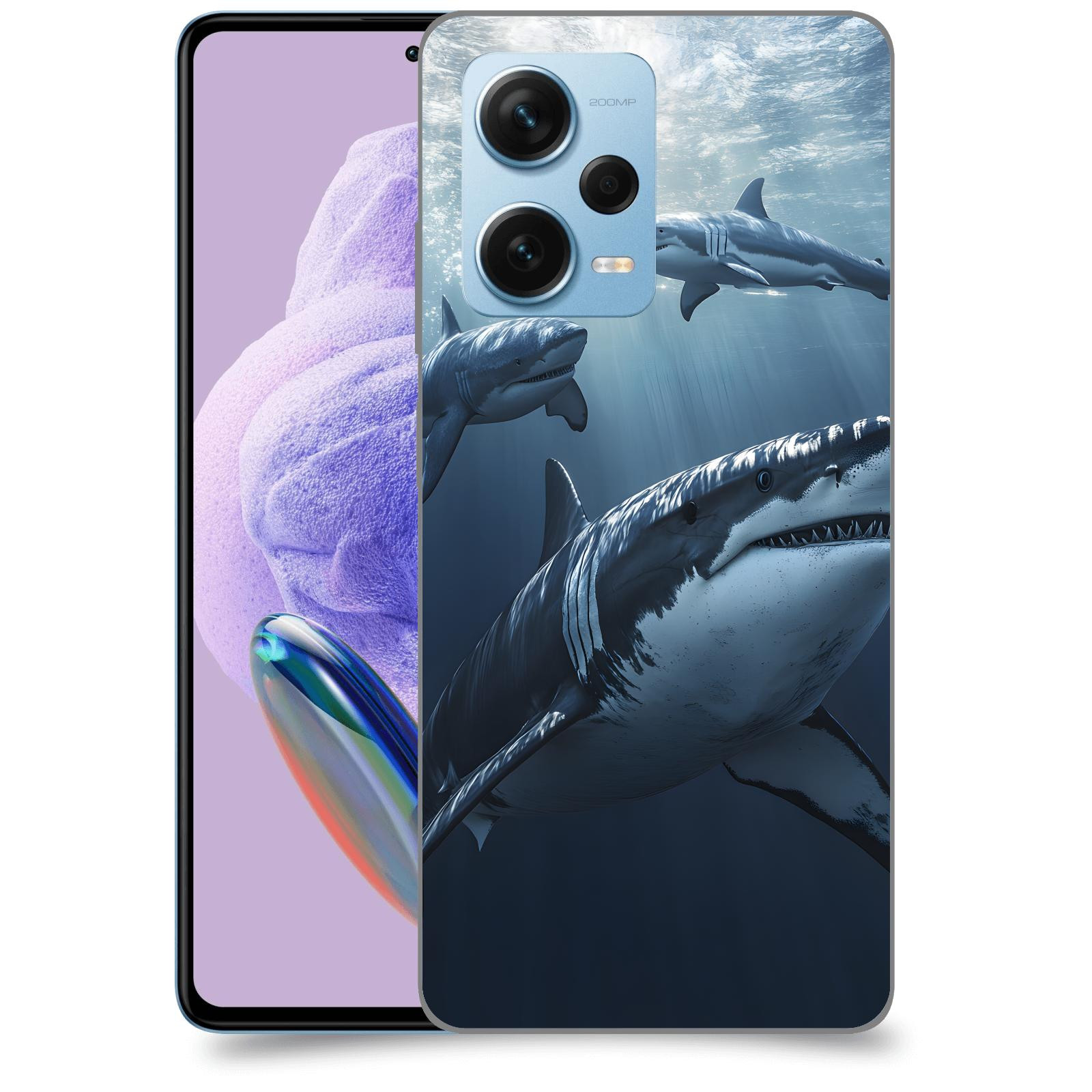 ACOVER Kryt na mobil Xiaomi Redmi Note 12 Pro+ 5G - Žraloci