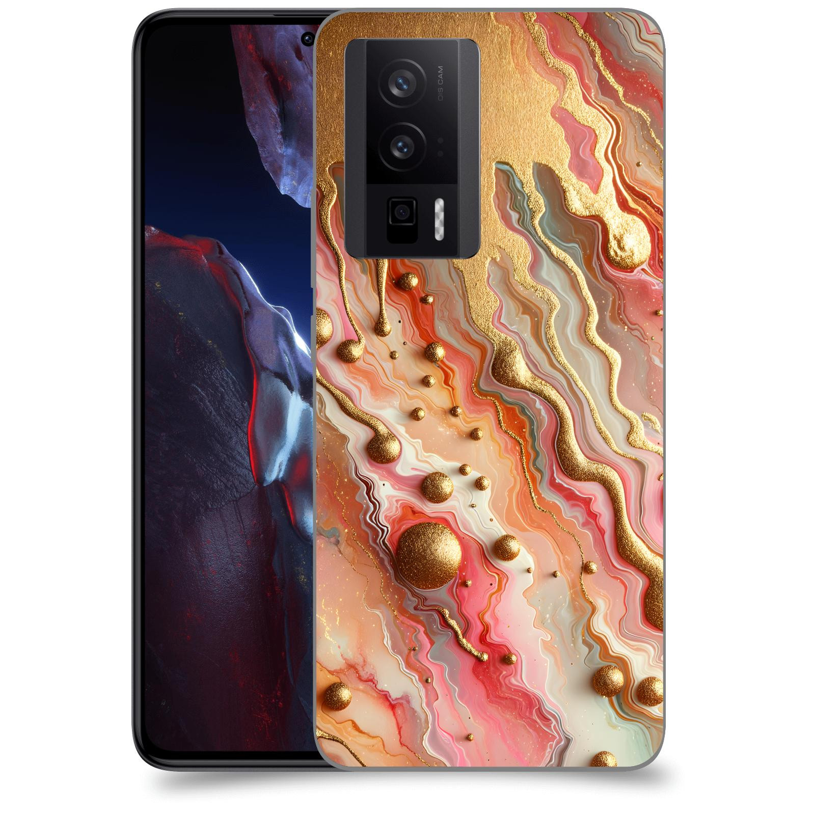 ACOVER Kryt na mobil Xiaomi Poco F5 Pro 5G - Liquid Gold