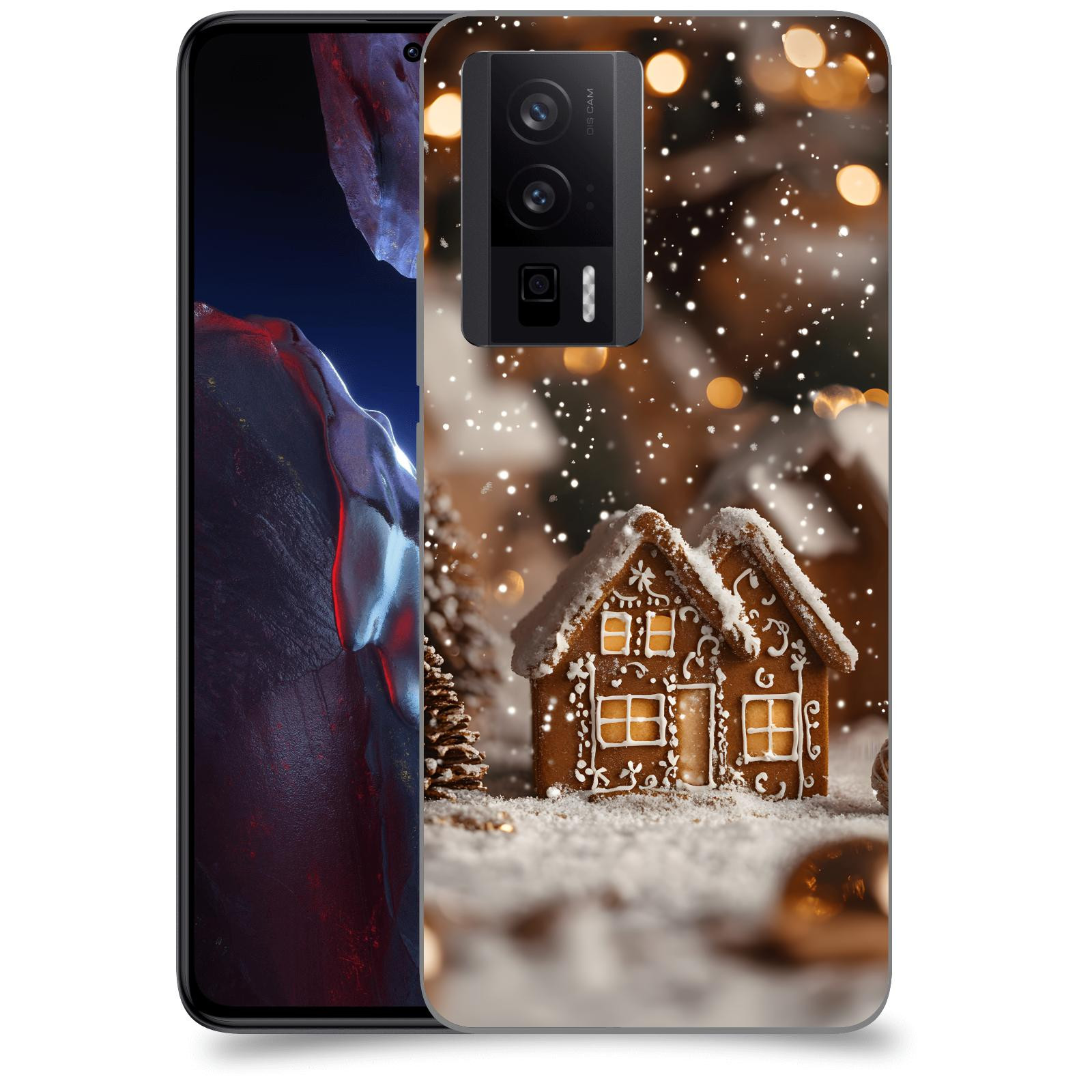 ACOVER Kryt na mobil Xiaomi Poco F5 Pro 5G - Perníková chaloupka