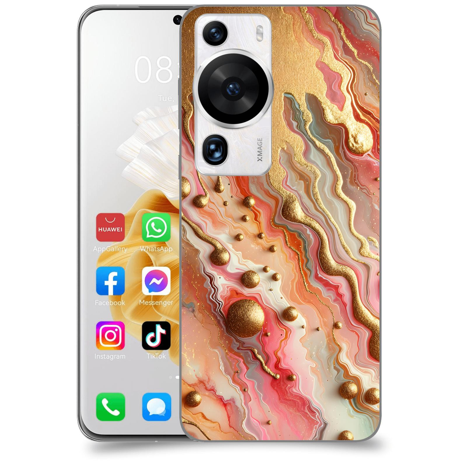 ACOVER Kryt na mobil Huawei P60 Pro - Liquid Gold