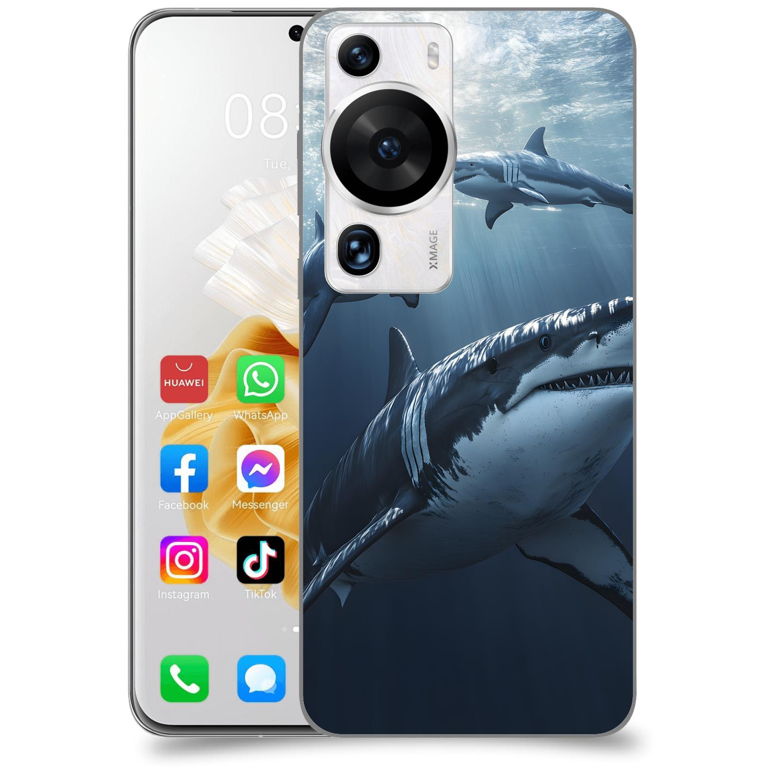 ACOVER Kryt na mobil Huawei P60 Pro - Žraloci