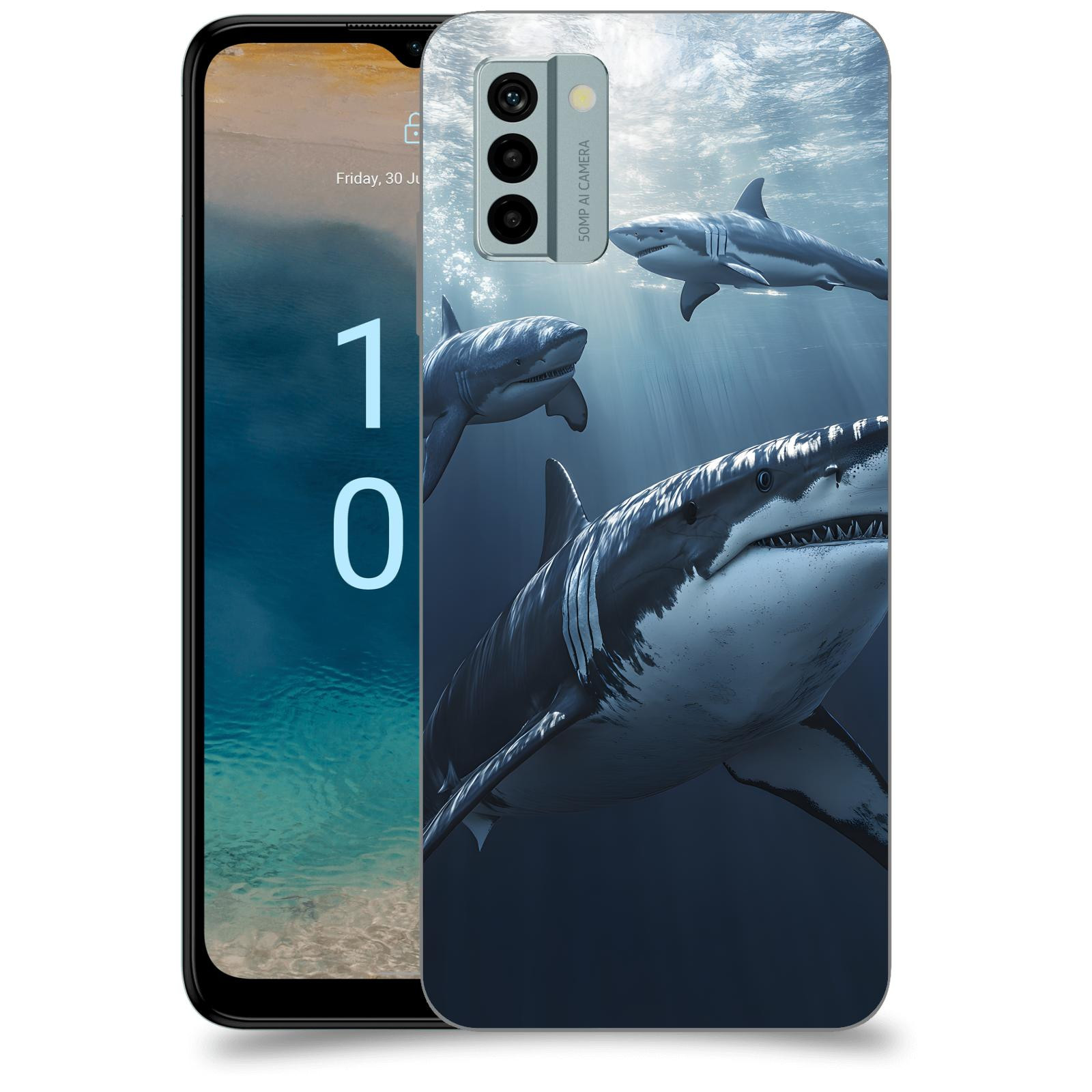 ACOVER Kryt na mobil Nokia G22 - Žraloci