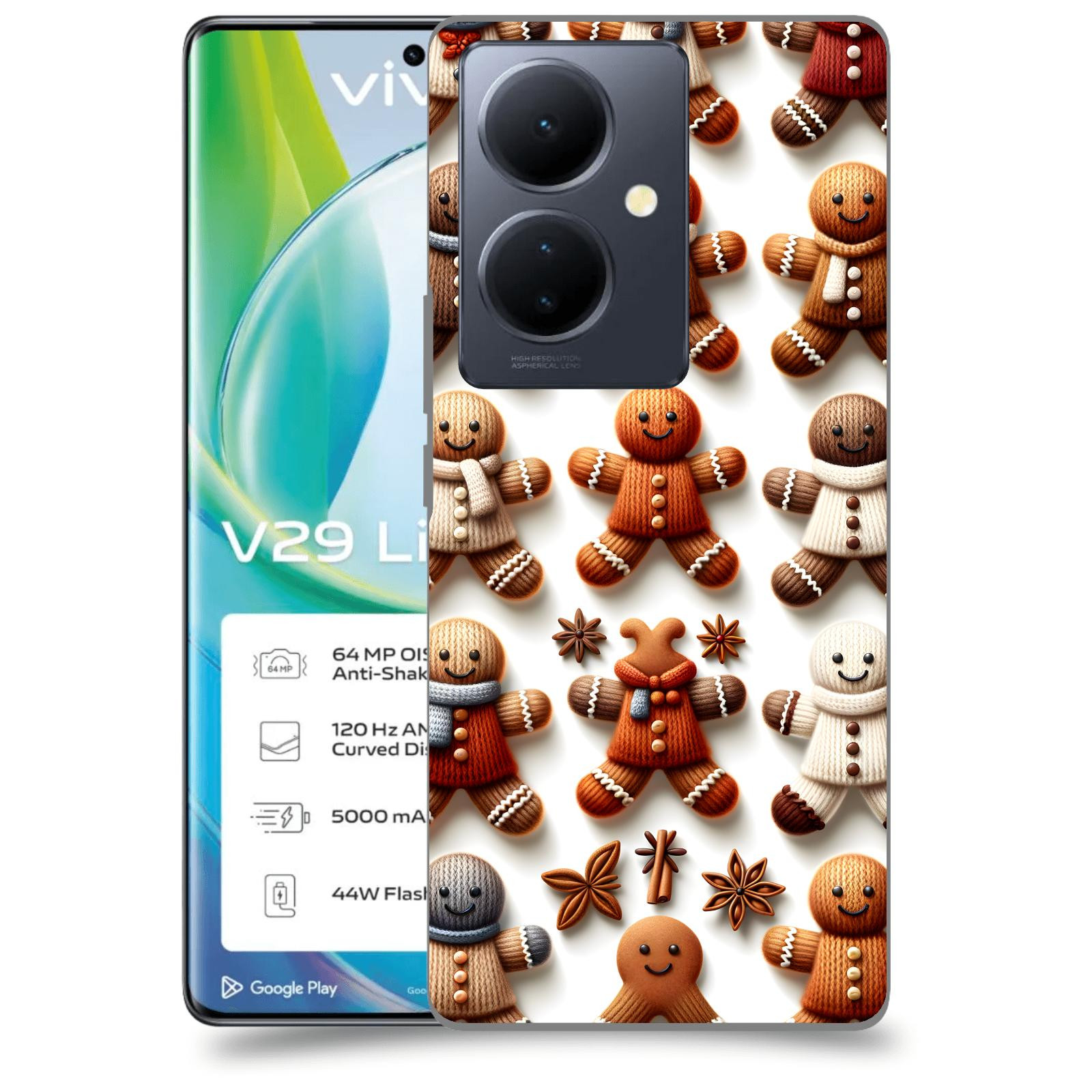 ACOVER Kryt na mobil VIVO V29 Lite 5G - Perníčky 2