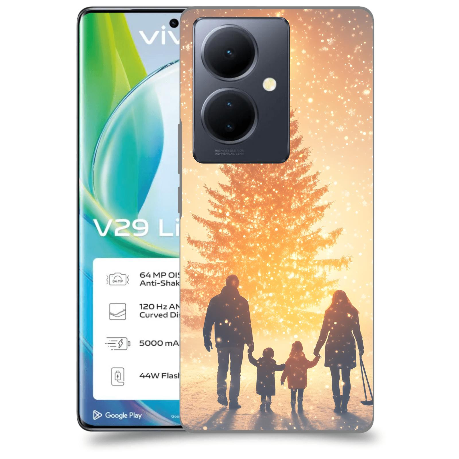 ACOVER Kryt na mobil VIVO V29 Lite 5G - Family at the Christmas tree