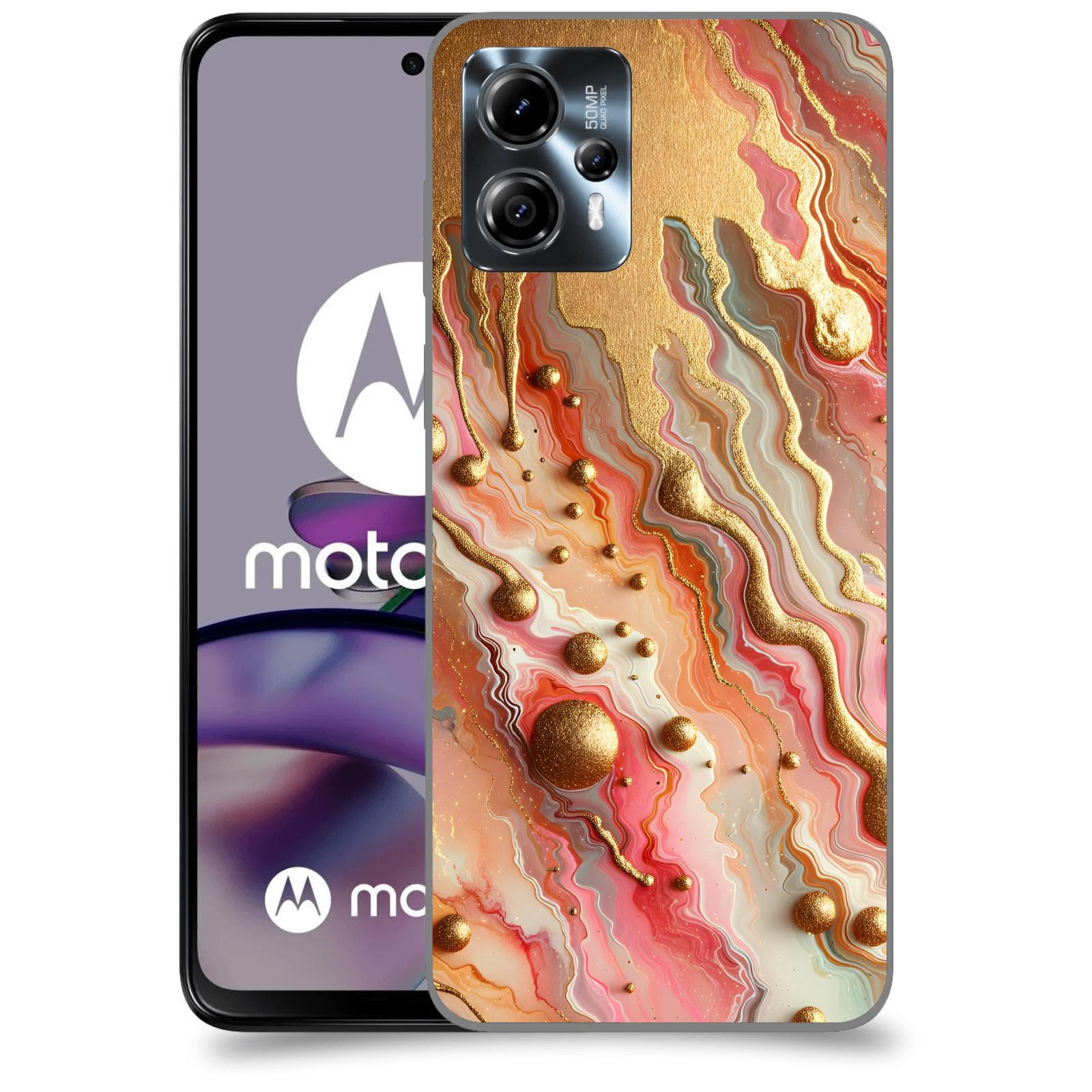 ACOVER Kryt na mobil Motorola Moto G13 - Liquid Gold