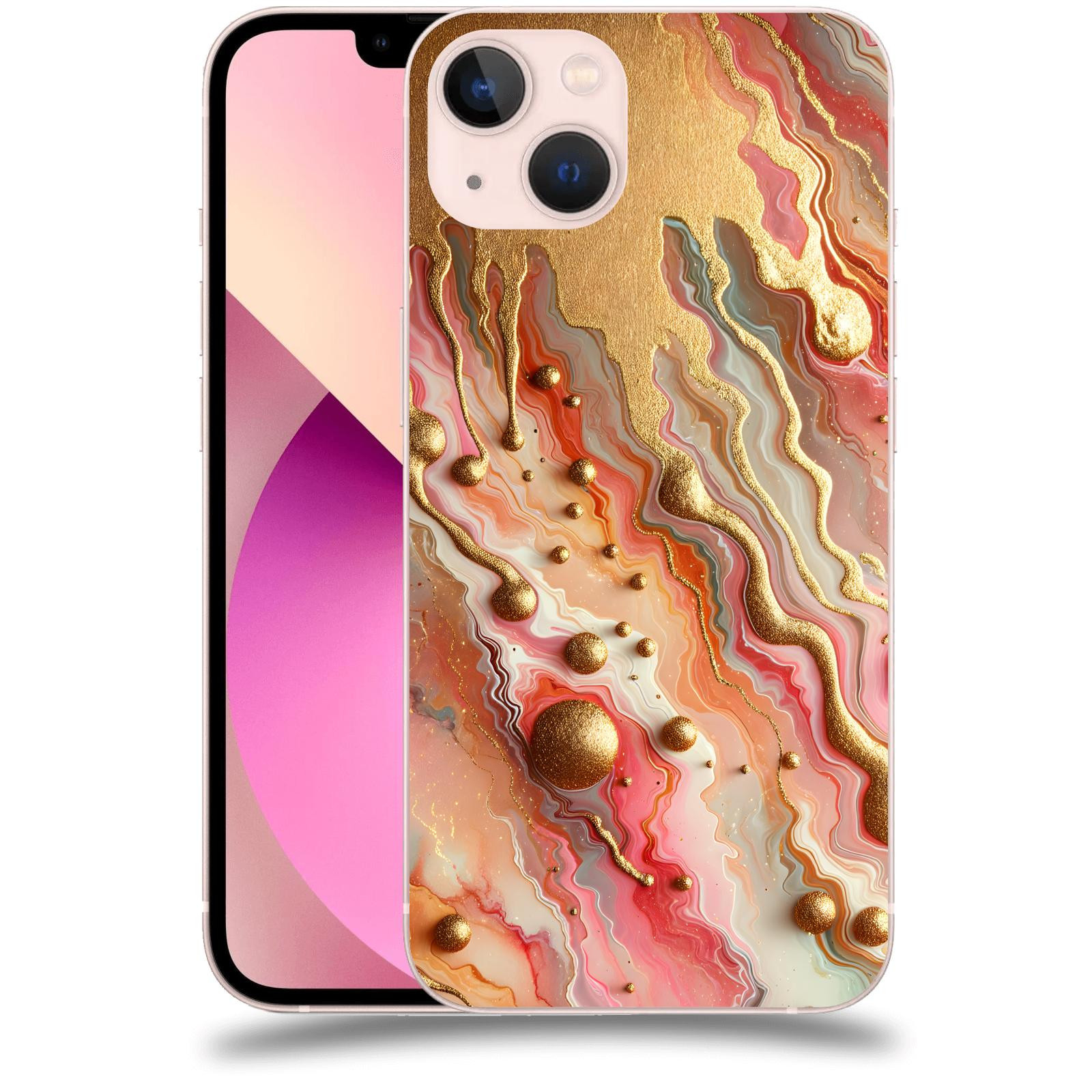 ACOVER Kryt na mobil Apple iPhone 13 - Liquid Gold