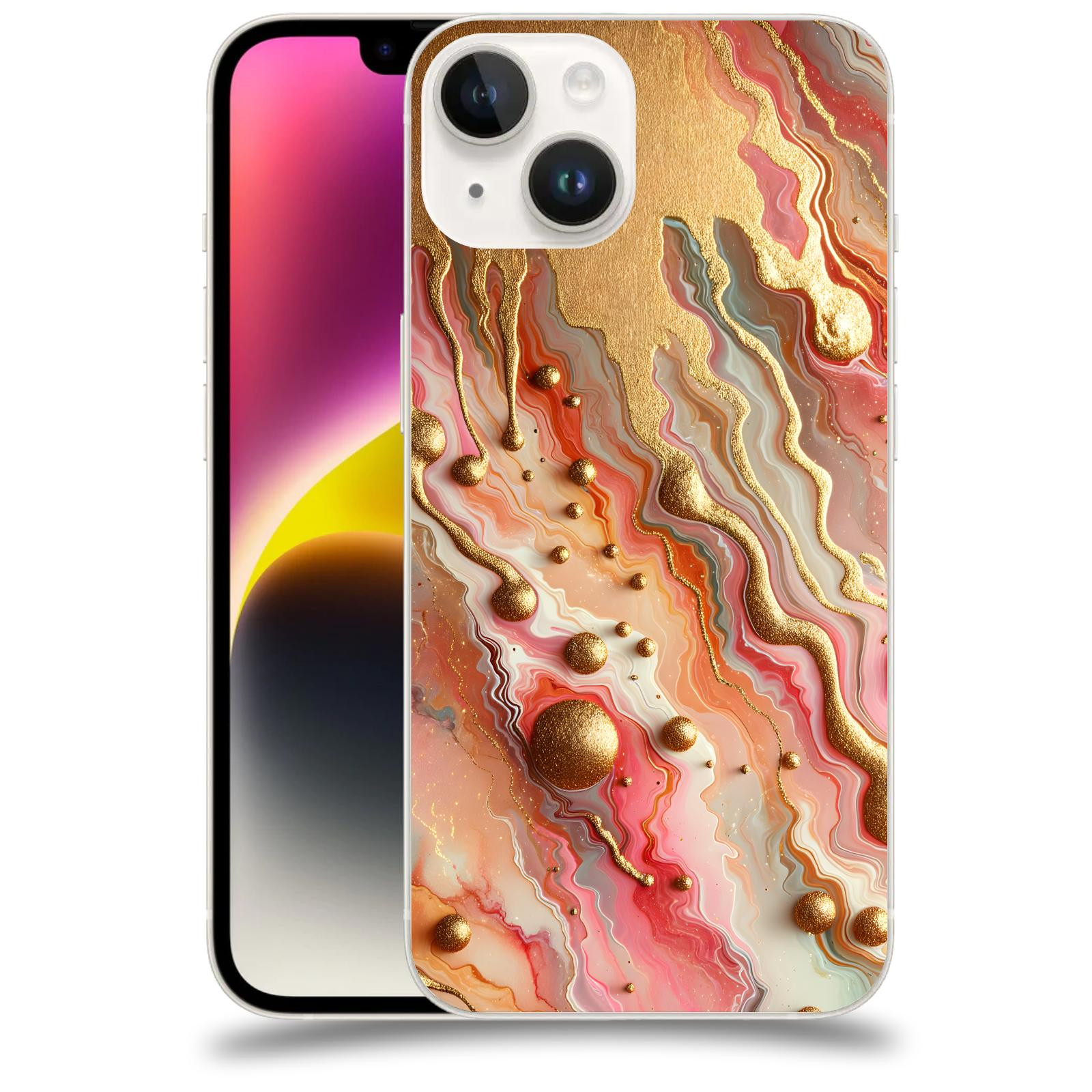 ACOVER Kryt na mobil Apple iPhone 14 - Liquid Gold