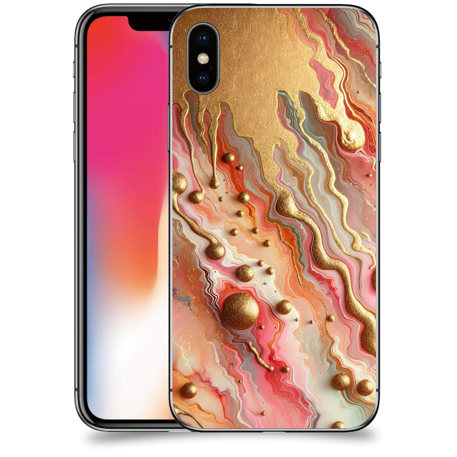 ACOVER Kryt na mobil Apple iPhone X/XS - Liquid Gold