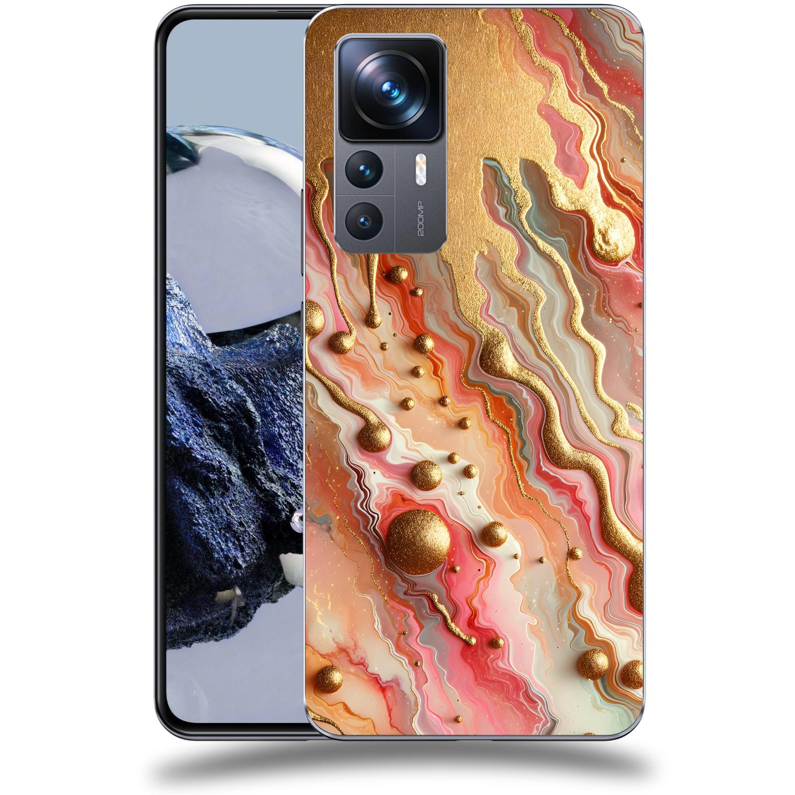 ACOVER Kryt na mobil Xiaomi 12T Pro - Liquid Gold