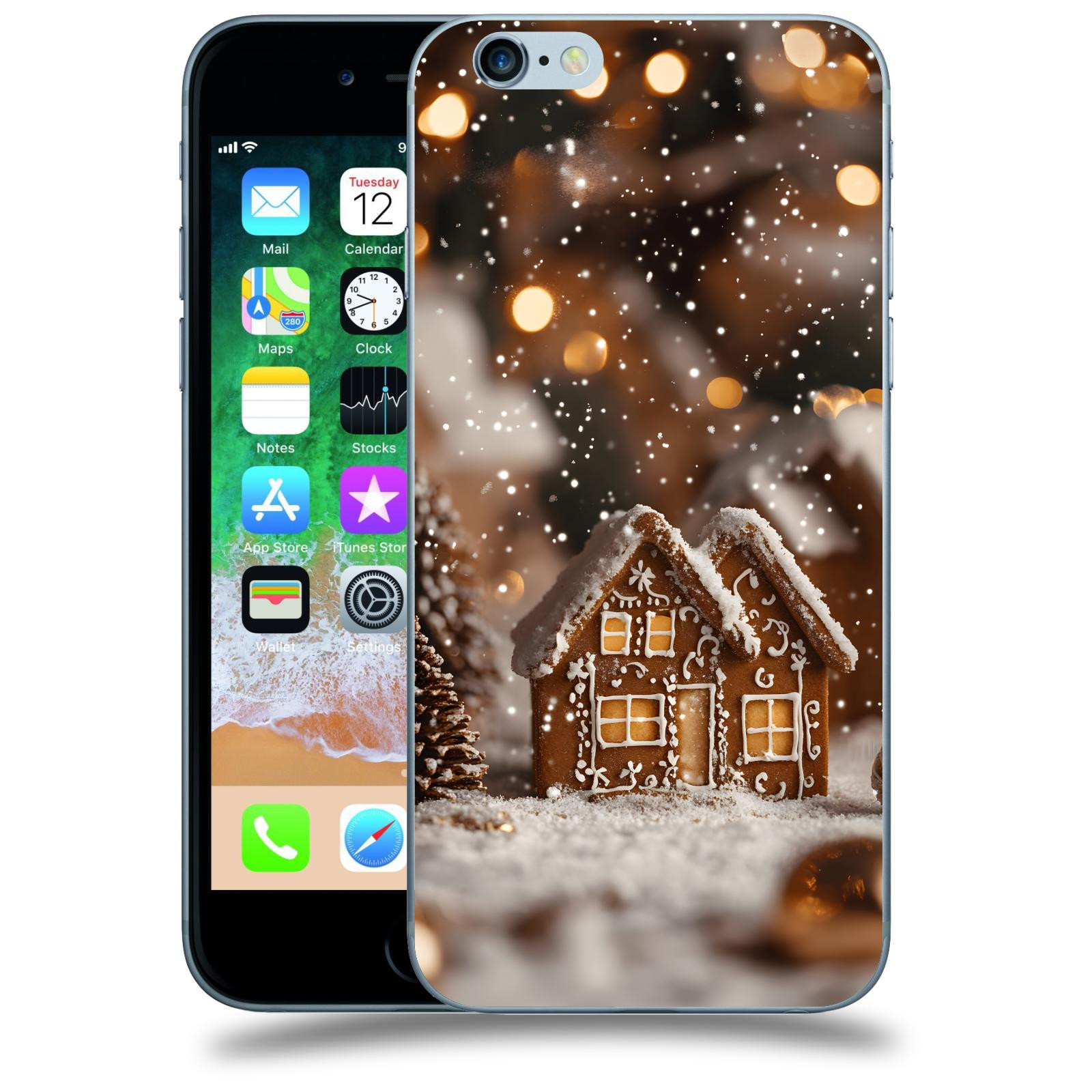 ACOVER Kryt na mobil Apple iPhone 6/6S - Perníková chaloupka