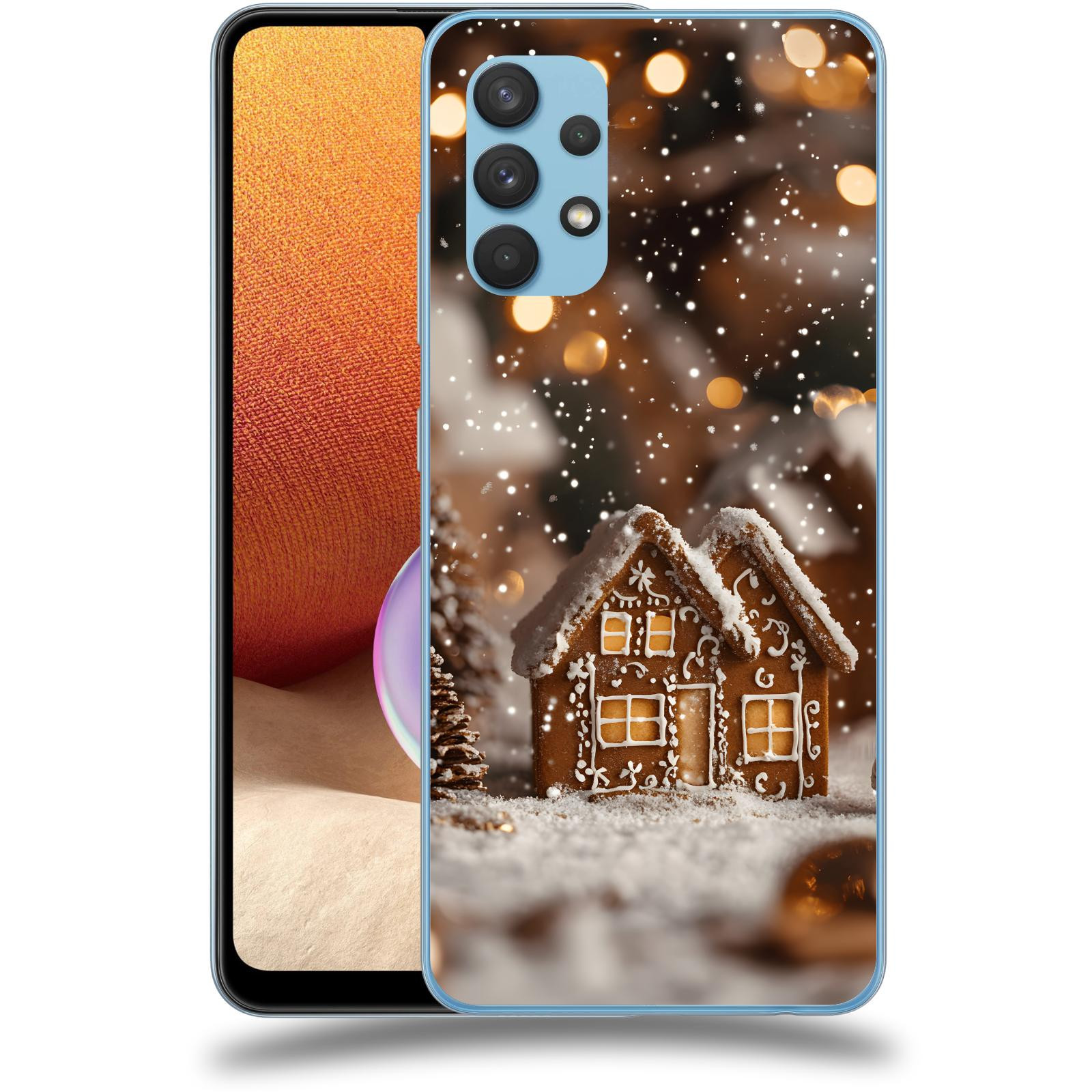 ACOVER Kryt na mobil Samsung Galaxy A32 4G SM-A325F - Perníková chaloupka