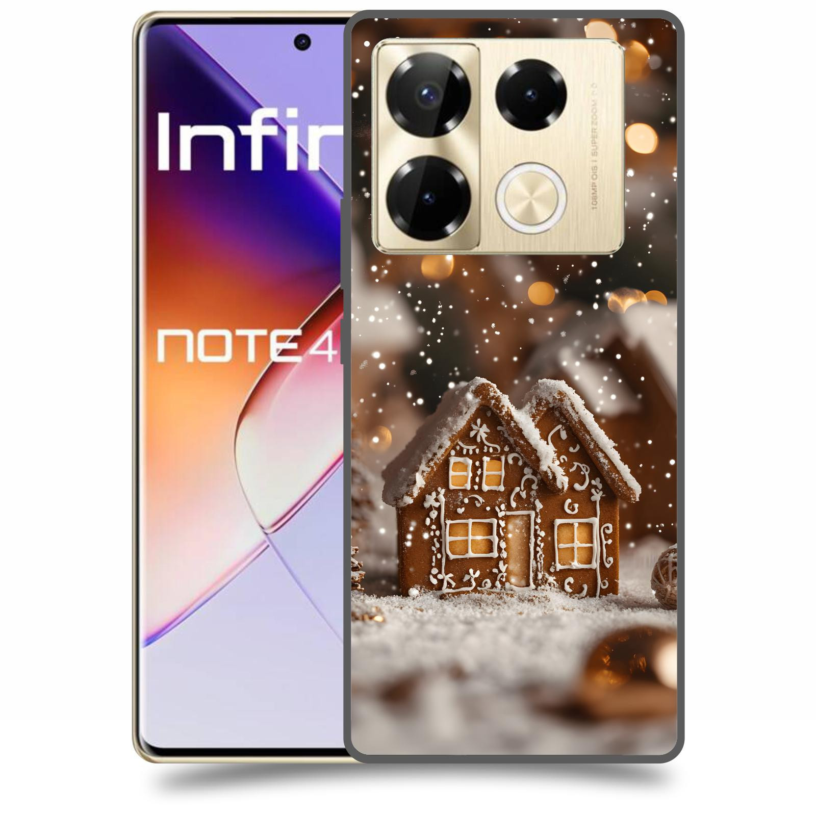 ACOVER Kryt na mobil Infinix Note 40 PRO - Perníková chaloupka