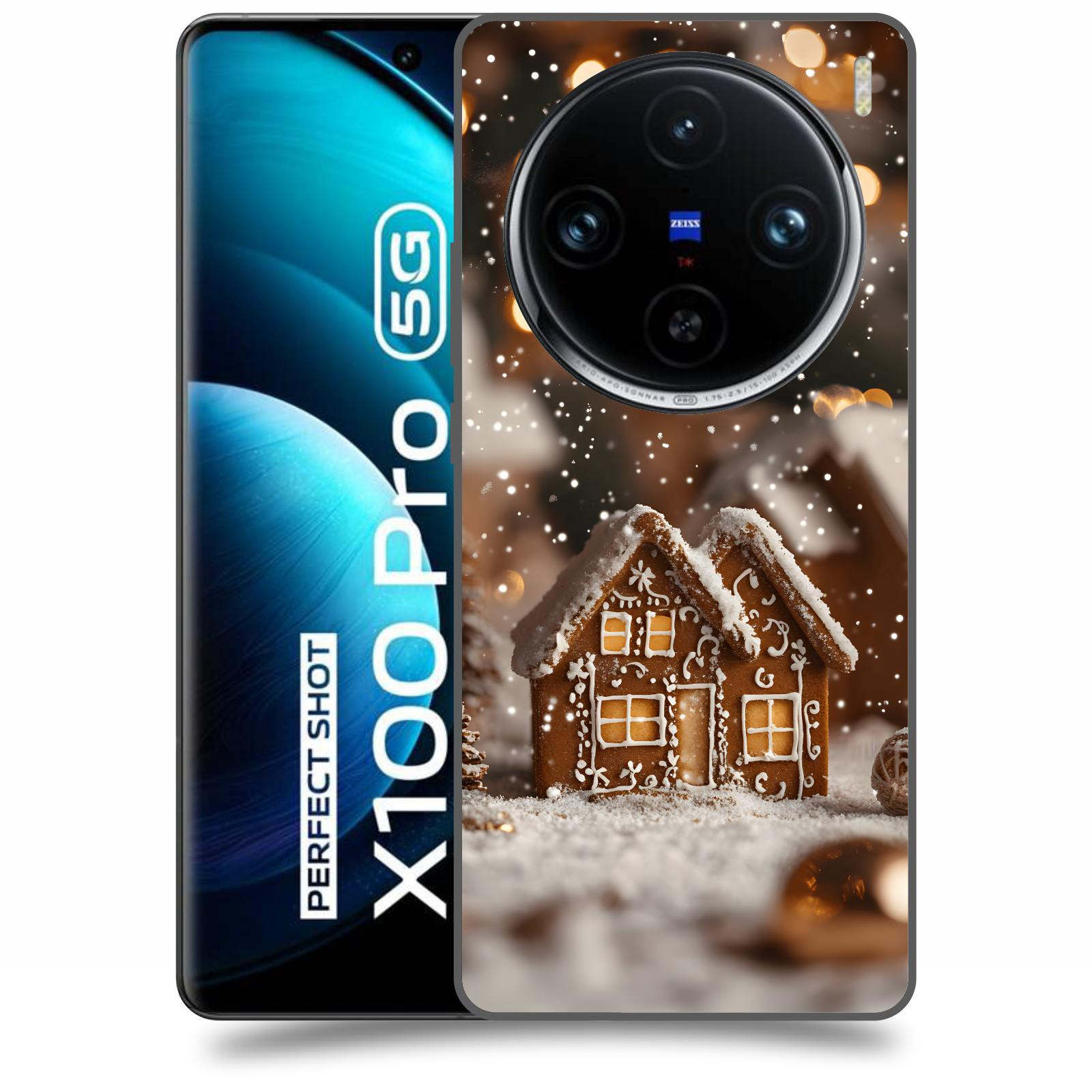 ACOVER Kryt na mobil Vivo X100 Pro 5G - Perníková chaloupka