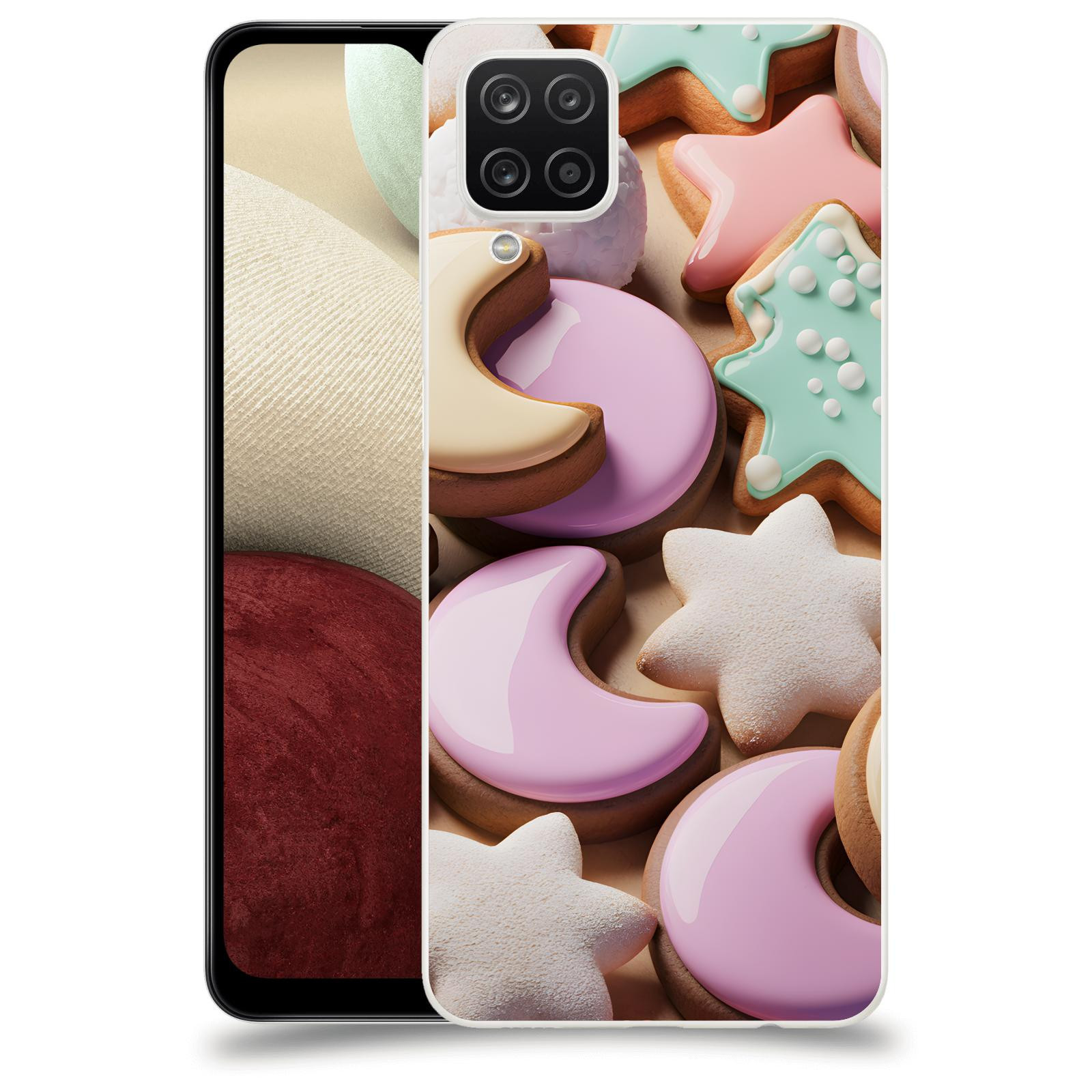 ACOVER Kryt na mobil Samsung Galaxy A12 A125F - Vánoční cukroví