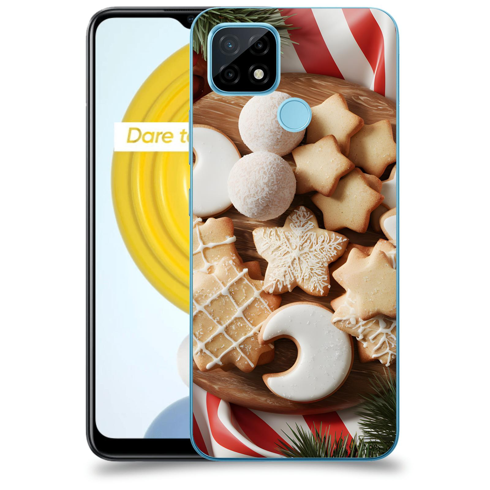 ACOVER Kryt na mobil Realme C21 - Vánoční cukroví 2