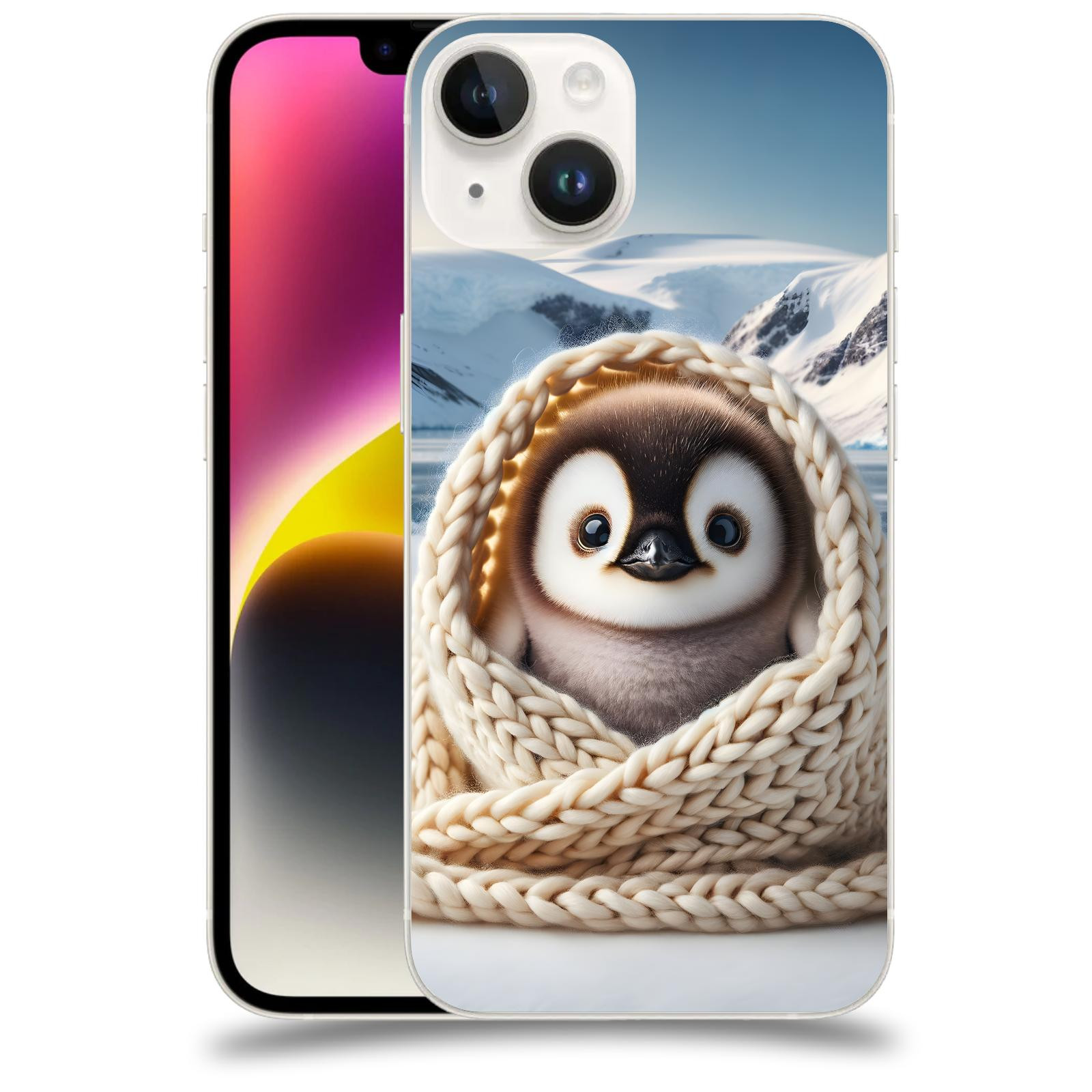 ACOVER Kryt na mobil Apple iPhone 14 - Tučňák