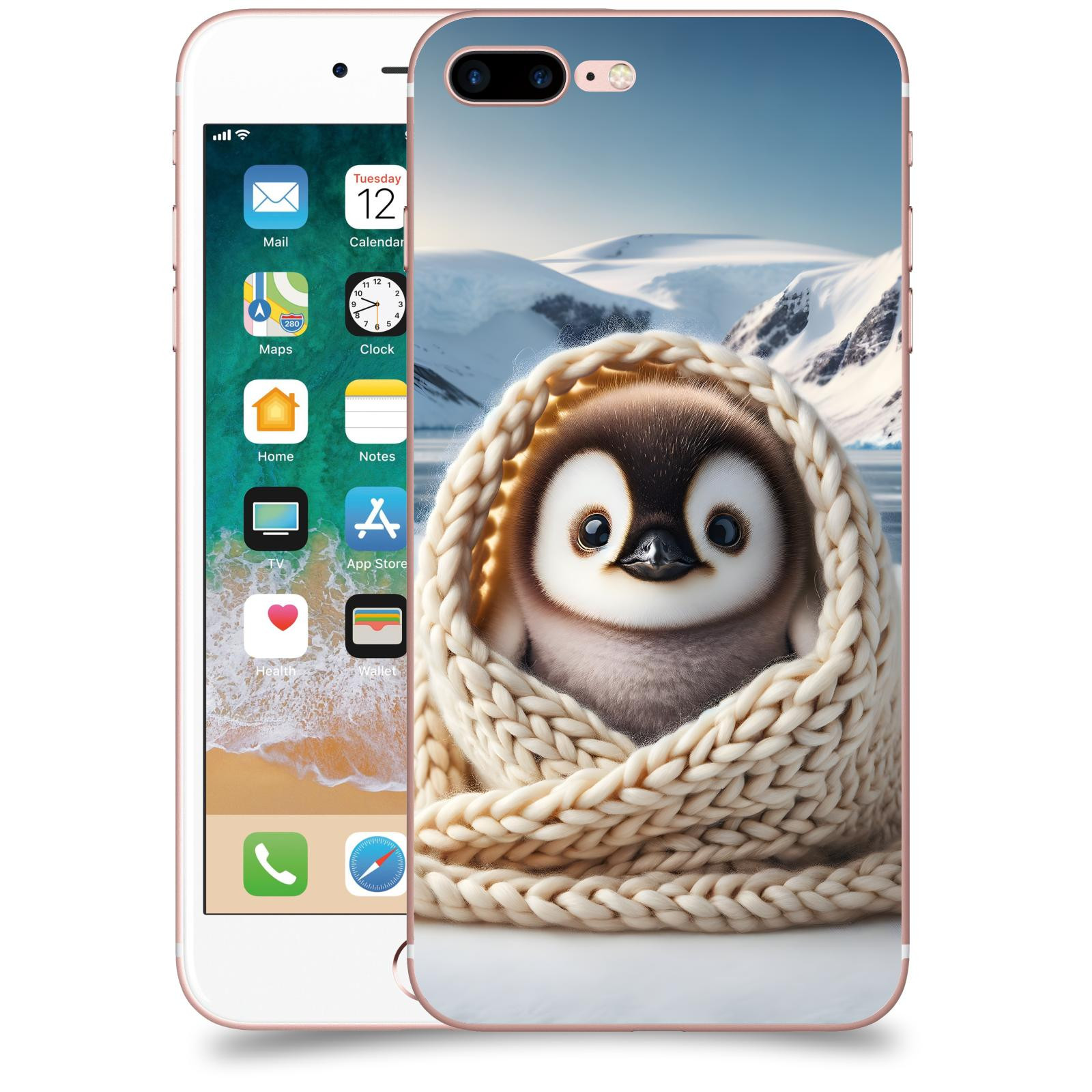 ACOVER Kryt na mobil Apple iPhone 7 Plus - Tučňák