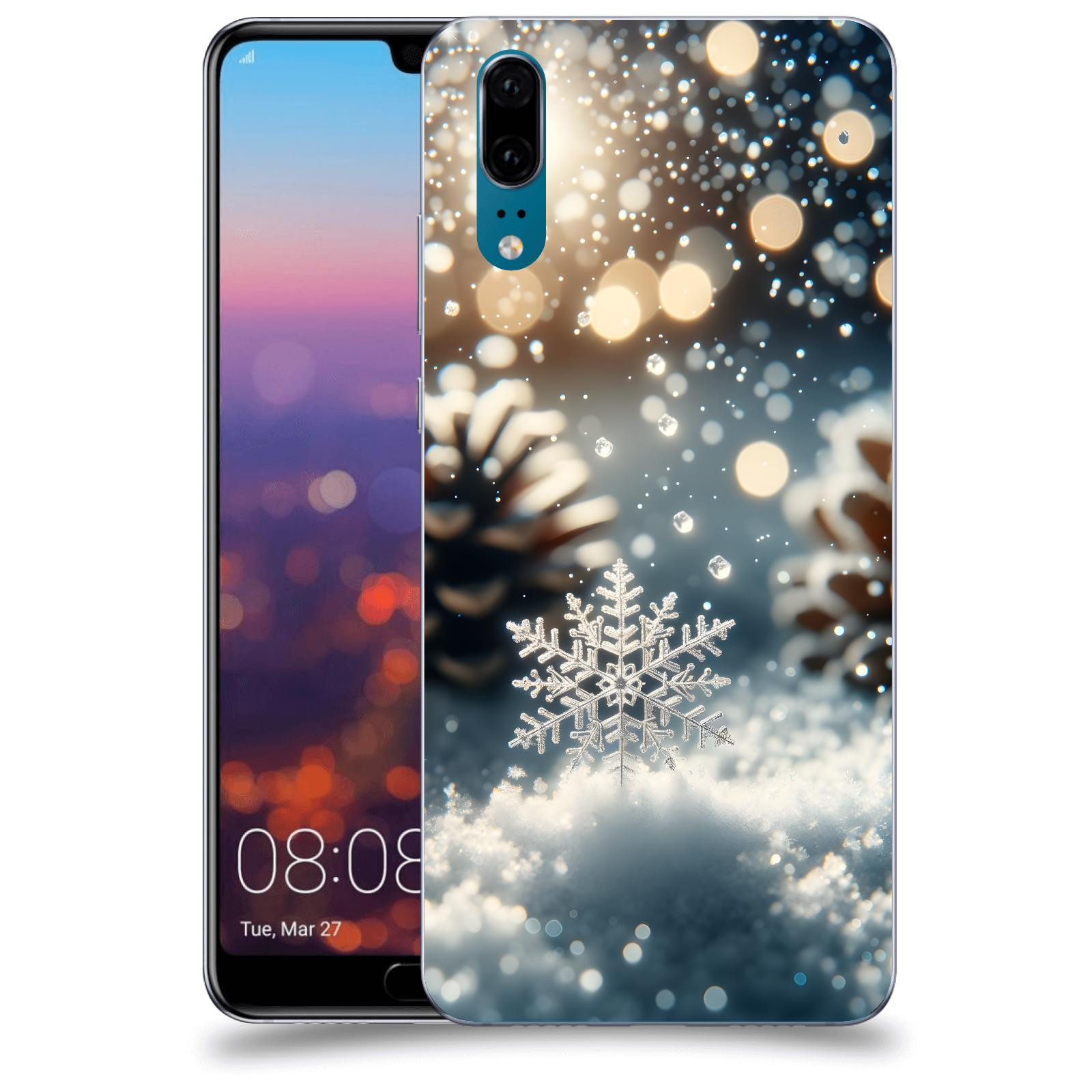ACOVER Kryt na mobil Huawei P20 - Vločka