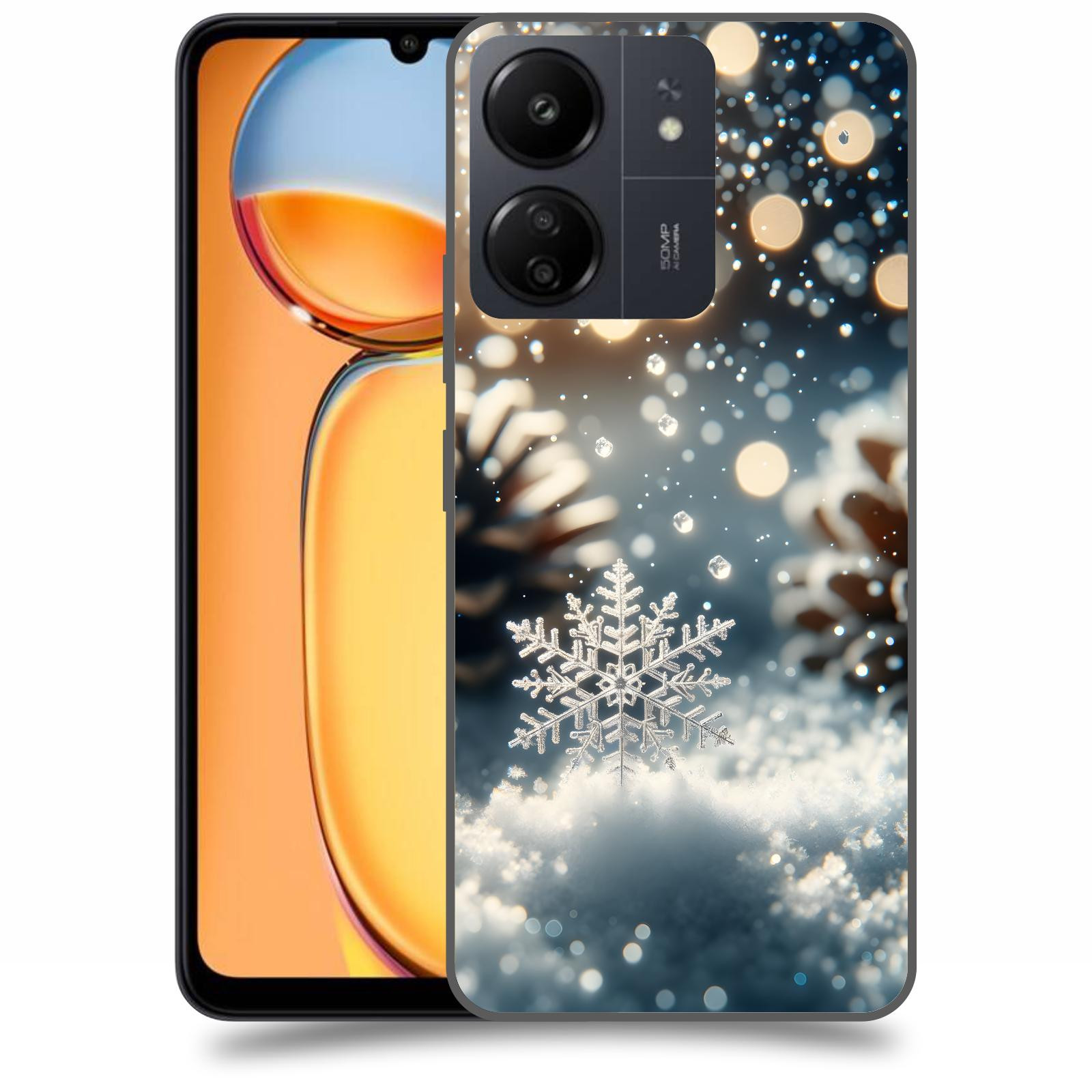ACOVER Kryt na mobil Xiaomi Redmi 13C  Vločka