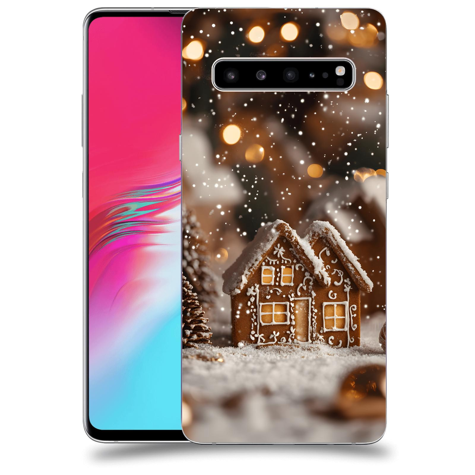 ACOVER Kryt na mobil Samsung Galaxy S10 G973 - Perníková chaloupka