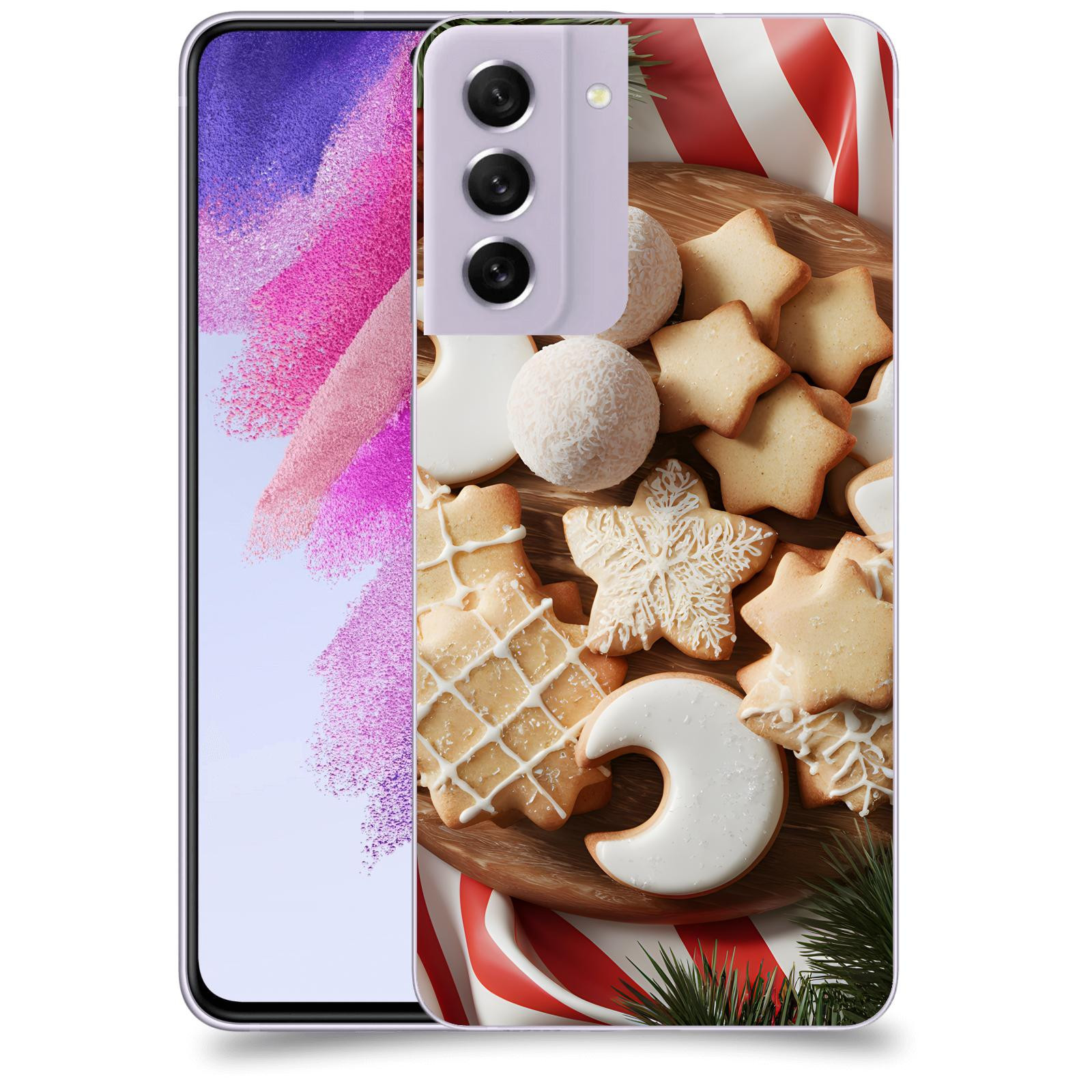 ACOVER Kryt na mobil Samsung Galaxy S21 FE 5G - Vánoční cukroví 2